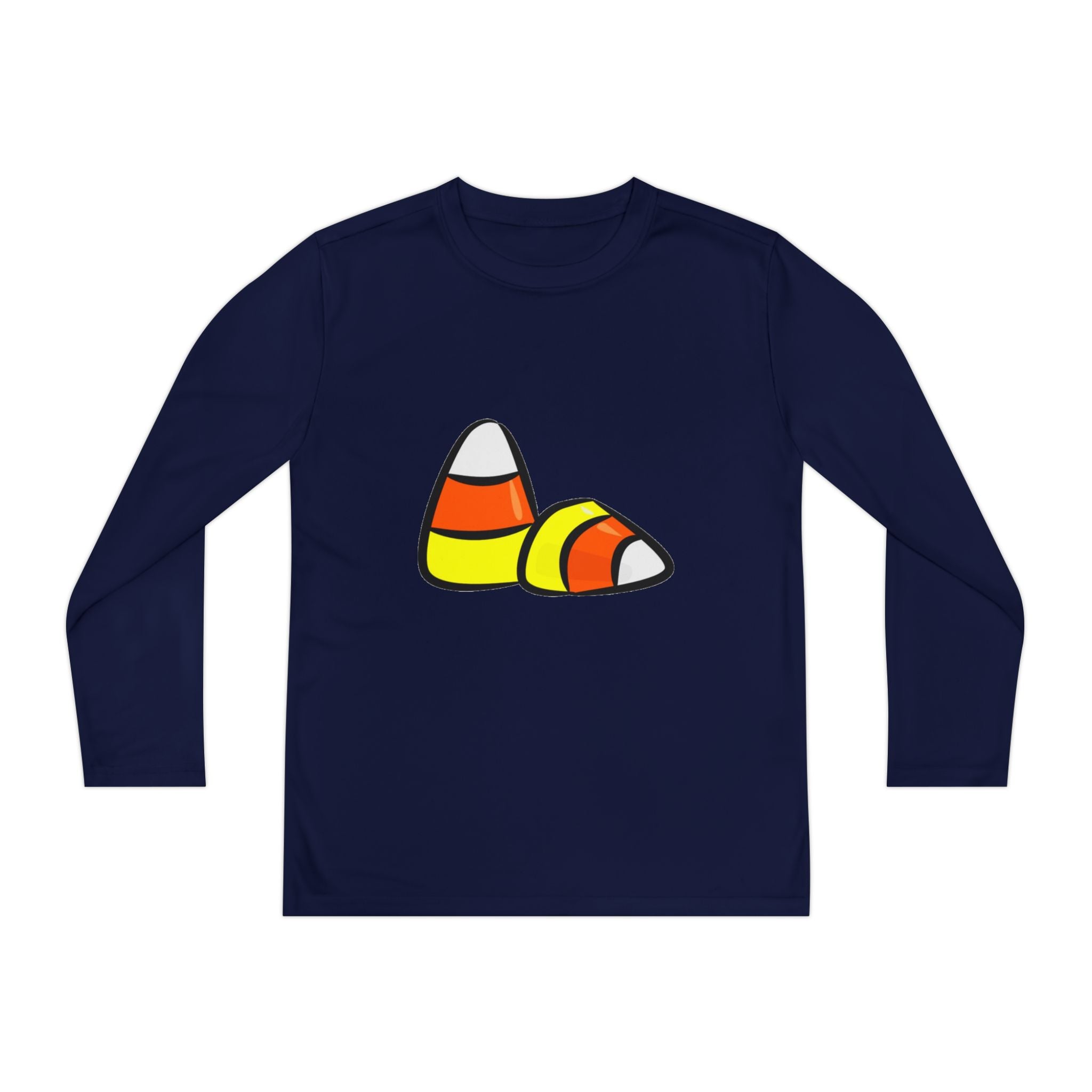 Halloween Candy Corn Youth Long Sleeve Competitor T-Shirt