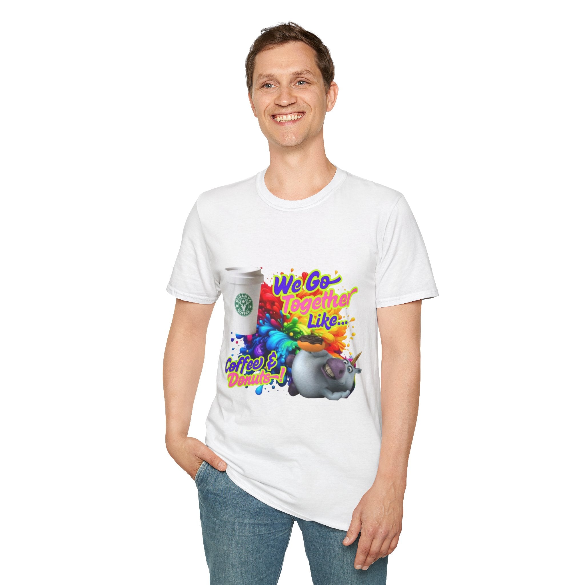 We Go Together Like Coffee & Donuts Unisex Softstyle T-Shirt
