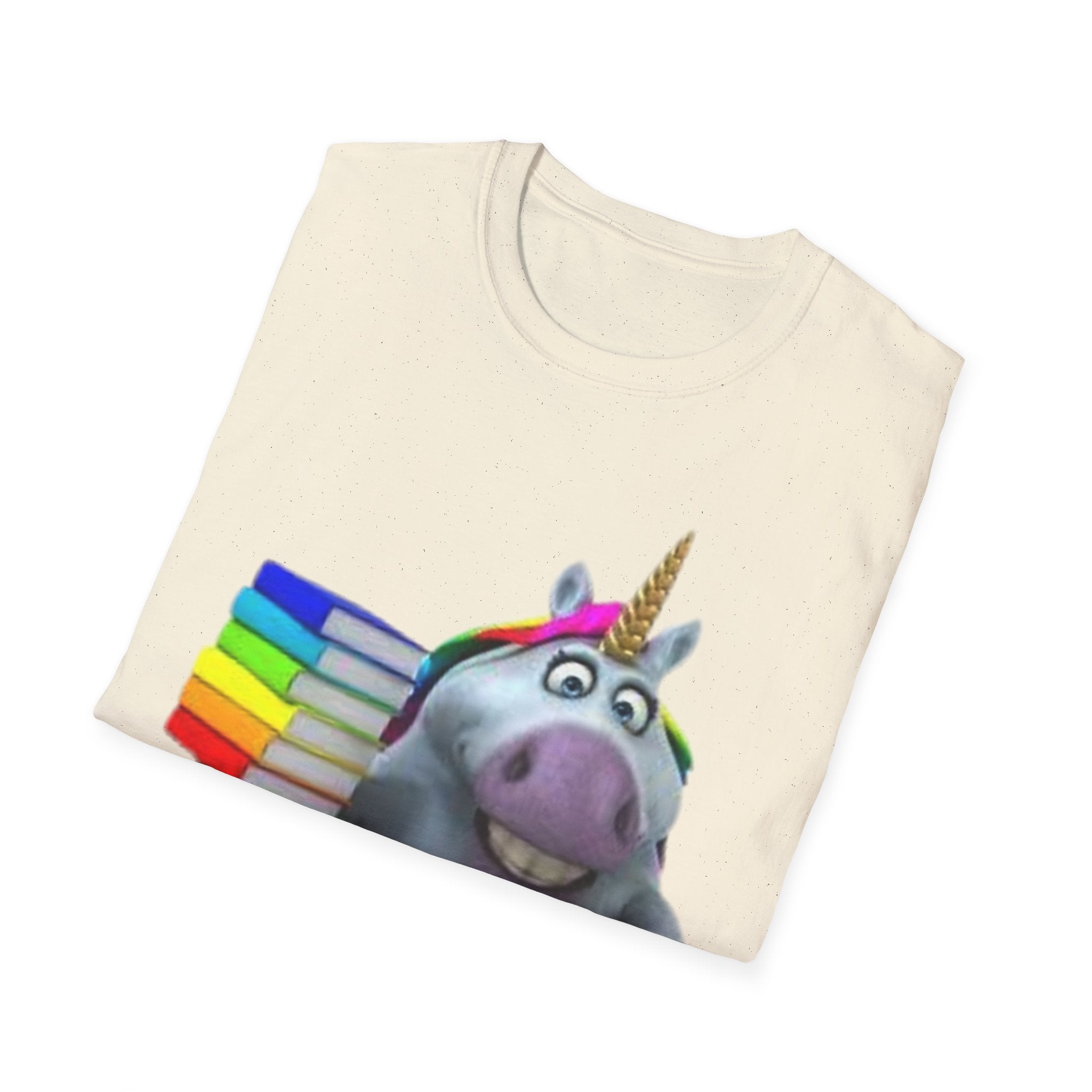 Unlocking Magic, One Book At A Time! Unicorn Unisex Softstyle T-Shirt