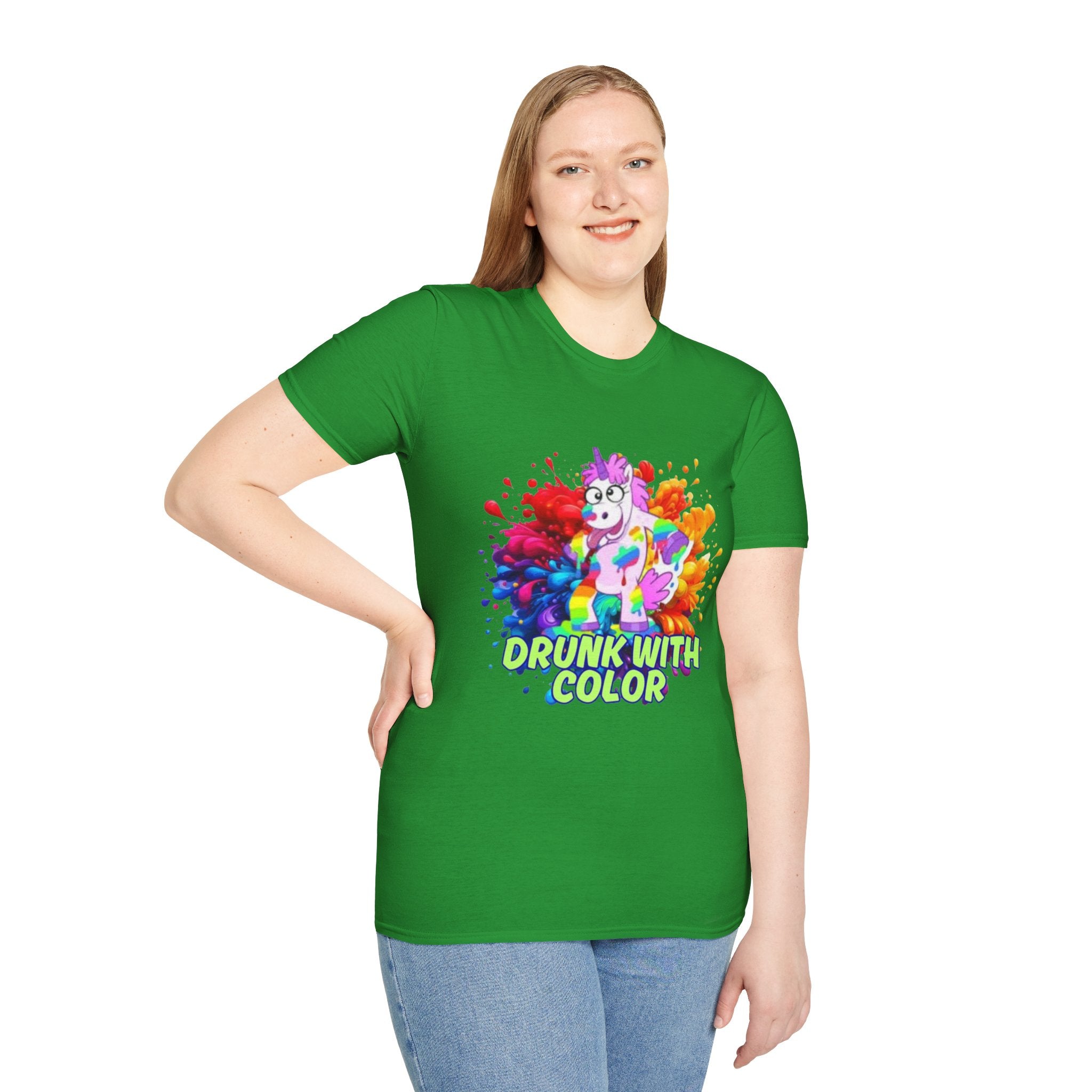 Drunk With Color Unicorn Unisex Softstyle T-Shirt