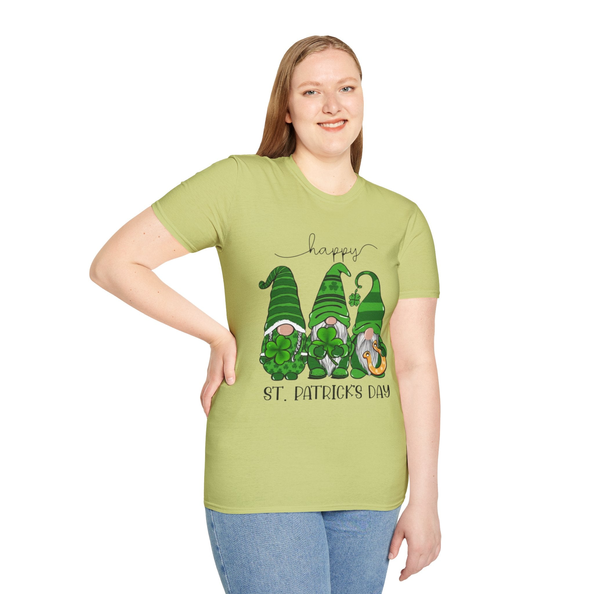 Happy St. Patrick's Day Gnomes Unisex Softstyle T-Shirt