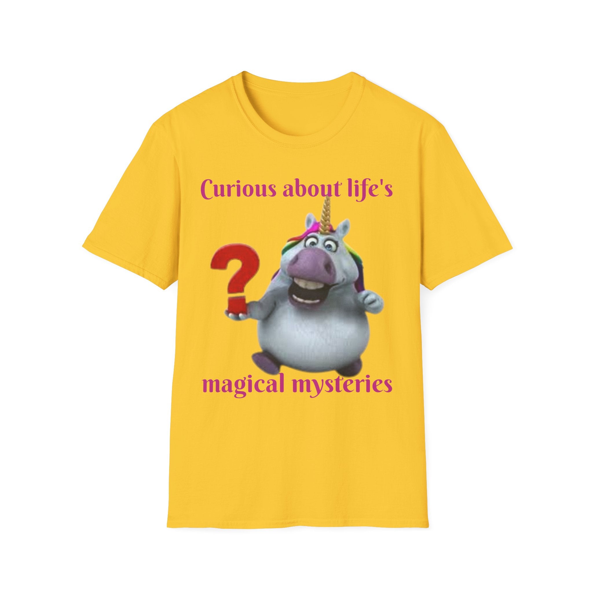 Curious About Life's Magical Mysteries Unicorn Unisex Softstyle T-Shirt