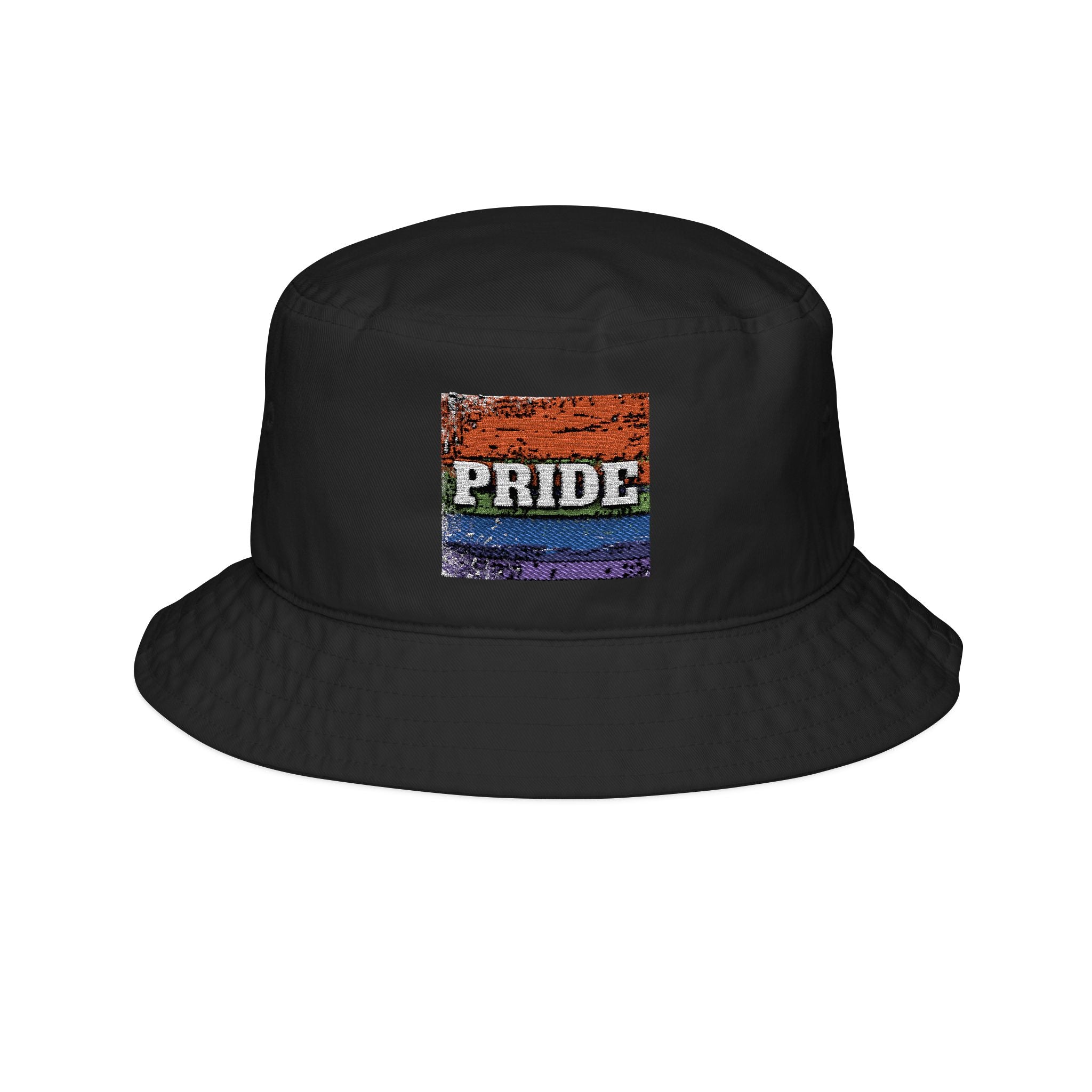 Pride Rainbow Embroidered Bucket Hat