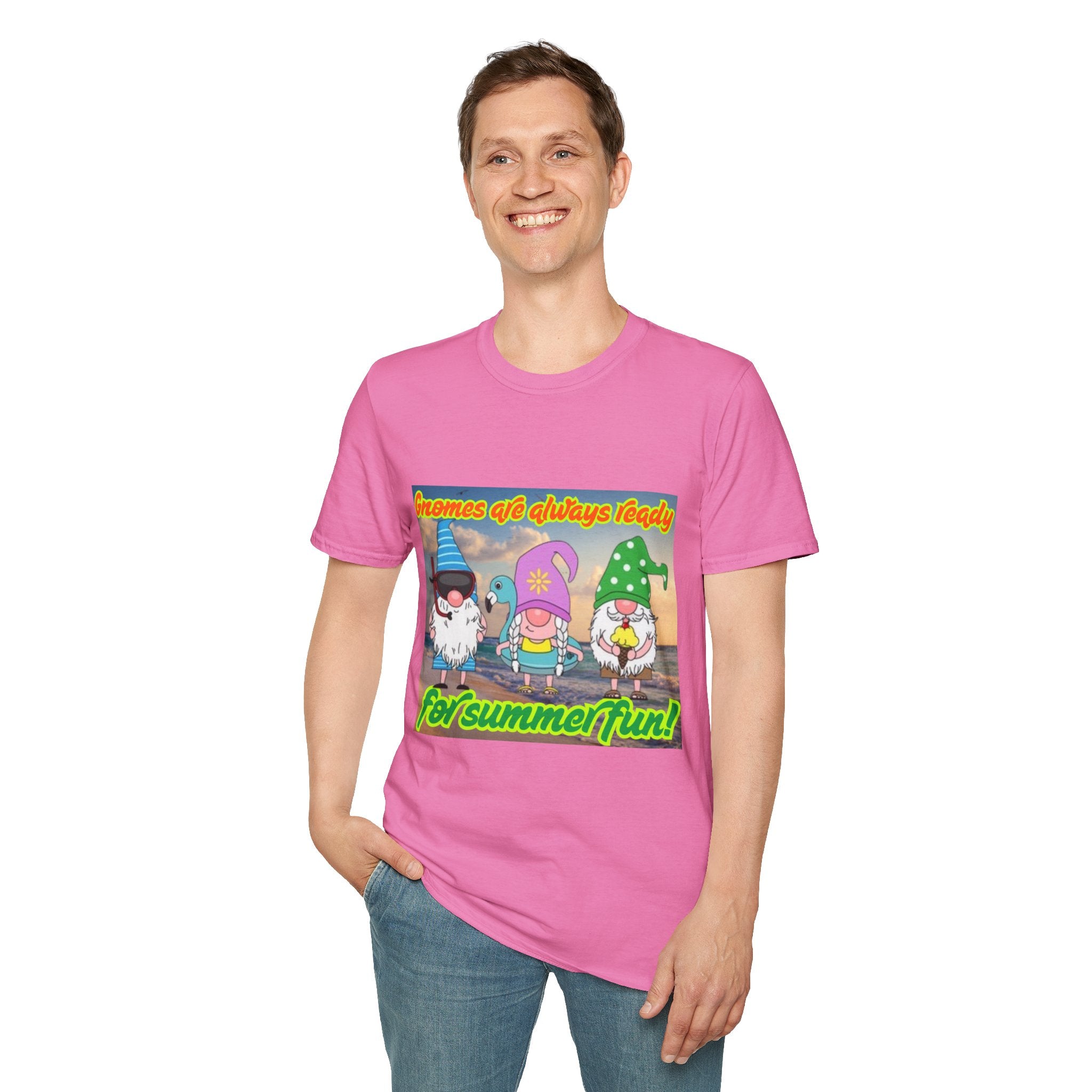 Gnomes Are Always Ready For Summer Fun! Unisex Softstyle T-Shirt