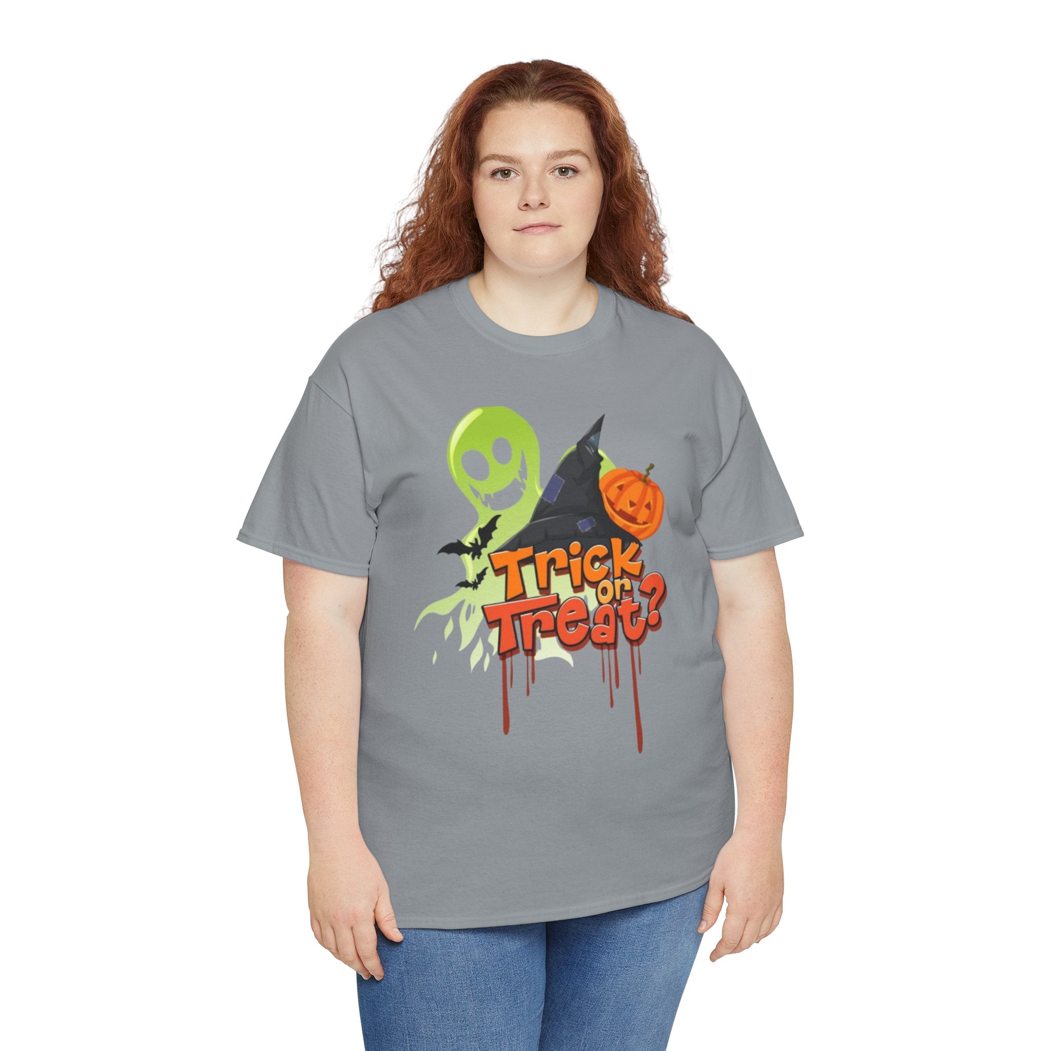 Halloween Trick or Treat Unisex Heavy Cotton Short Sleeve T-Shirt