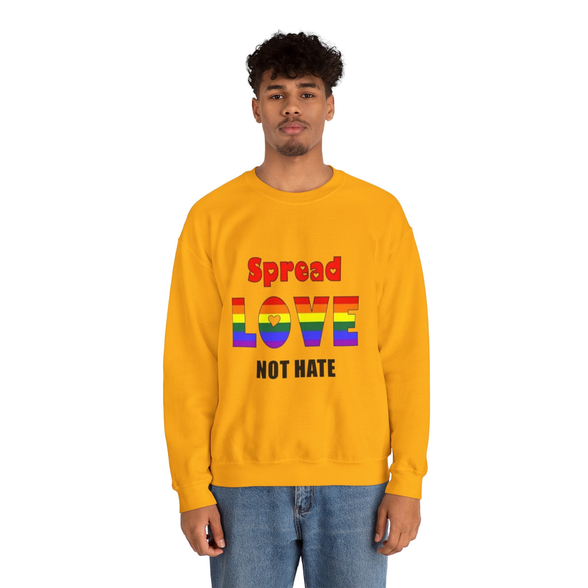 Spread Love Not Hate Unisex Crewneck Sweatshirt
