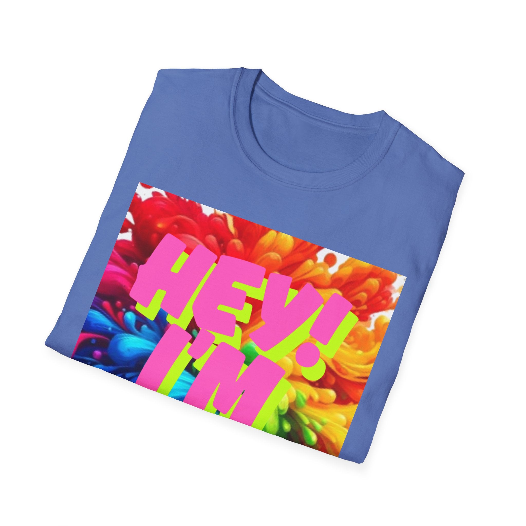 Hey I'm Gay! Heart Unisex Softstyle T-Shirt