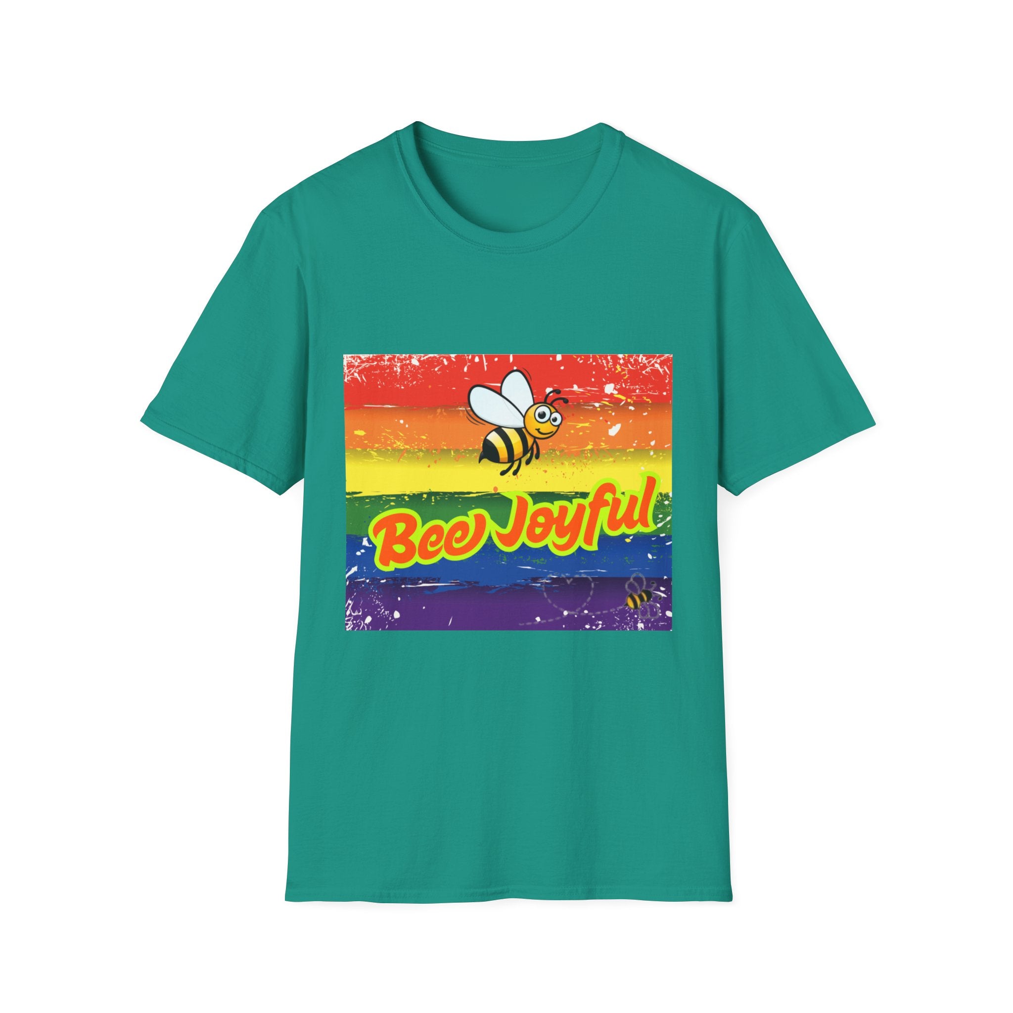 Bee Joyful Rainbow Unisex Softstyle T-Shirt