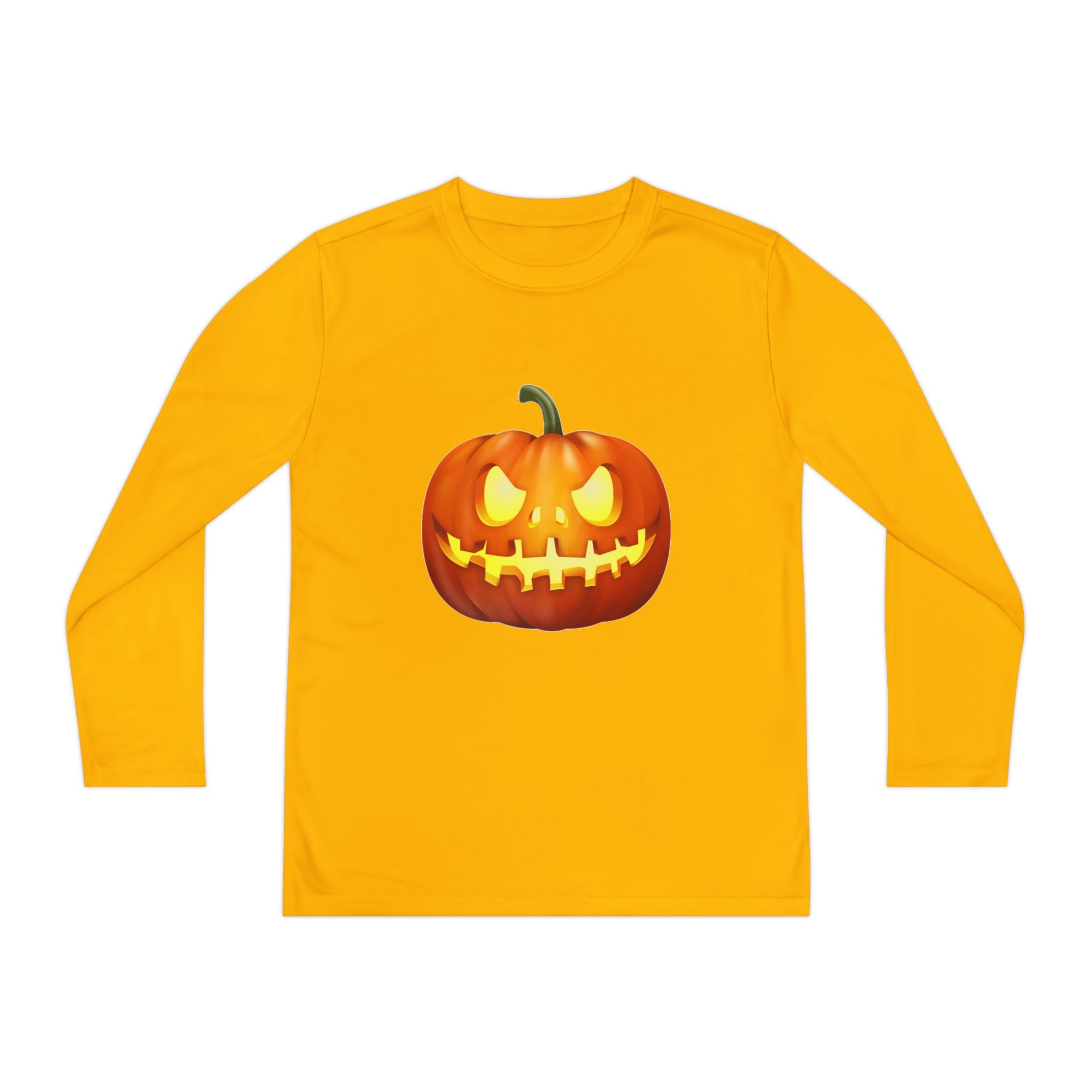 Halloween Pumpkin Youth Long Sleeve Competitor T-Shirt