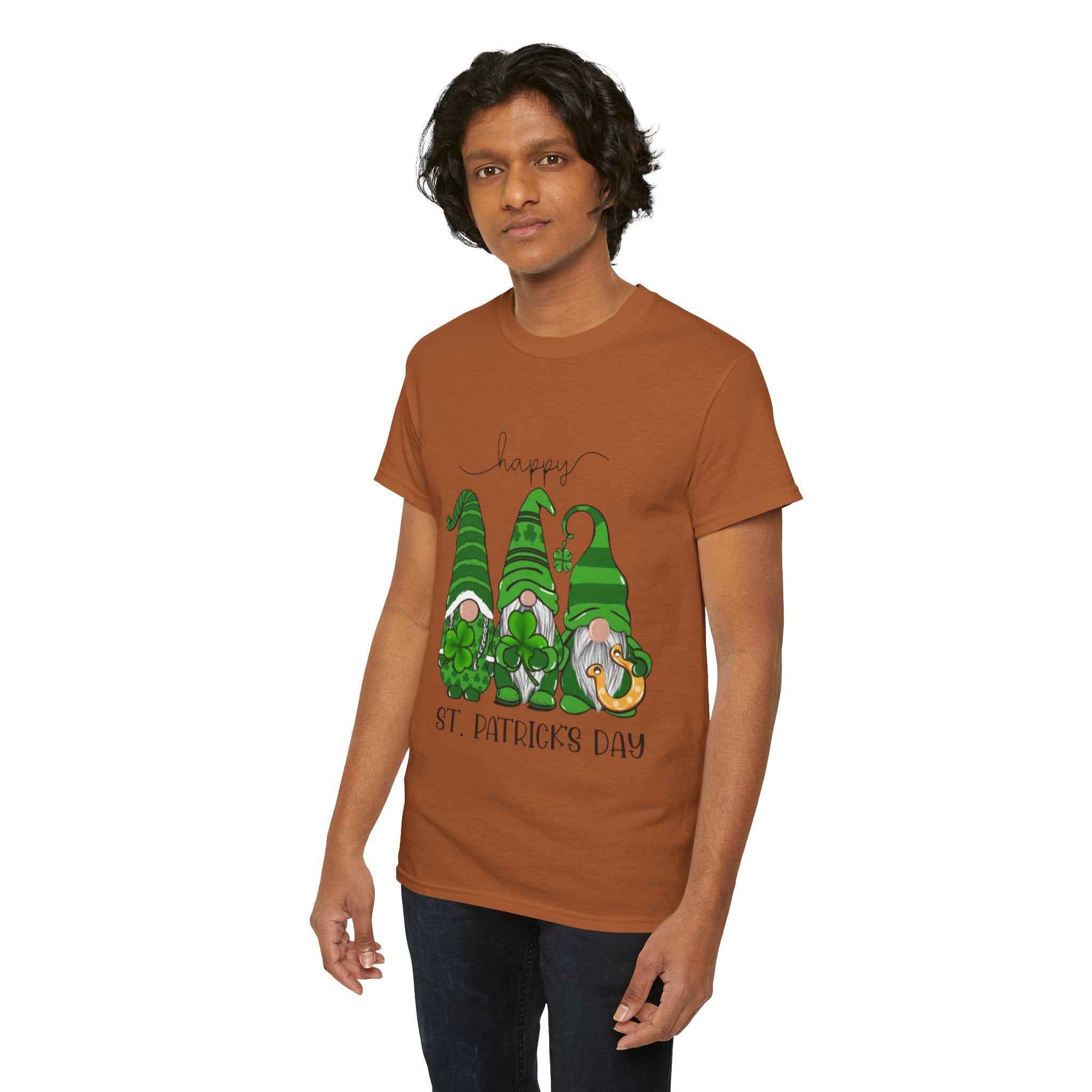 Happy St. Patrick’s Day Gnome Unisex Heavy Cotton T-Shirt