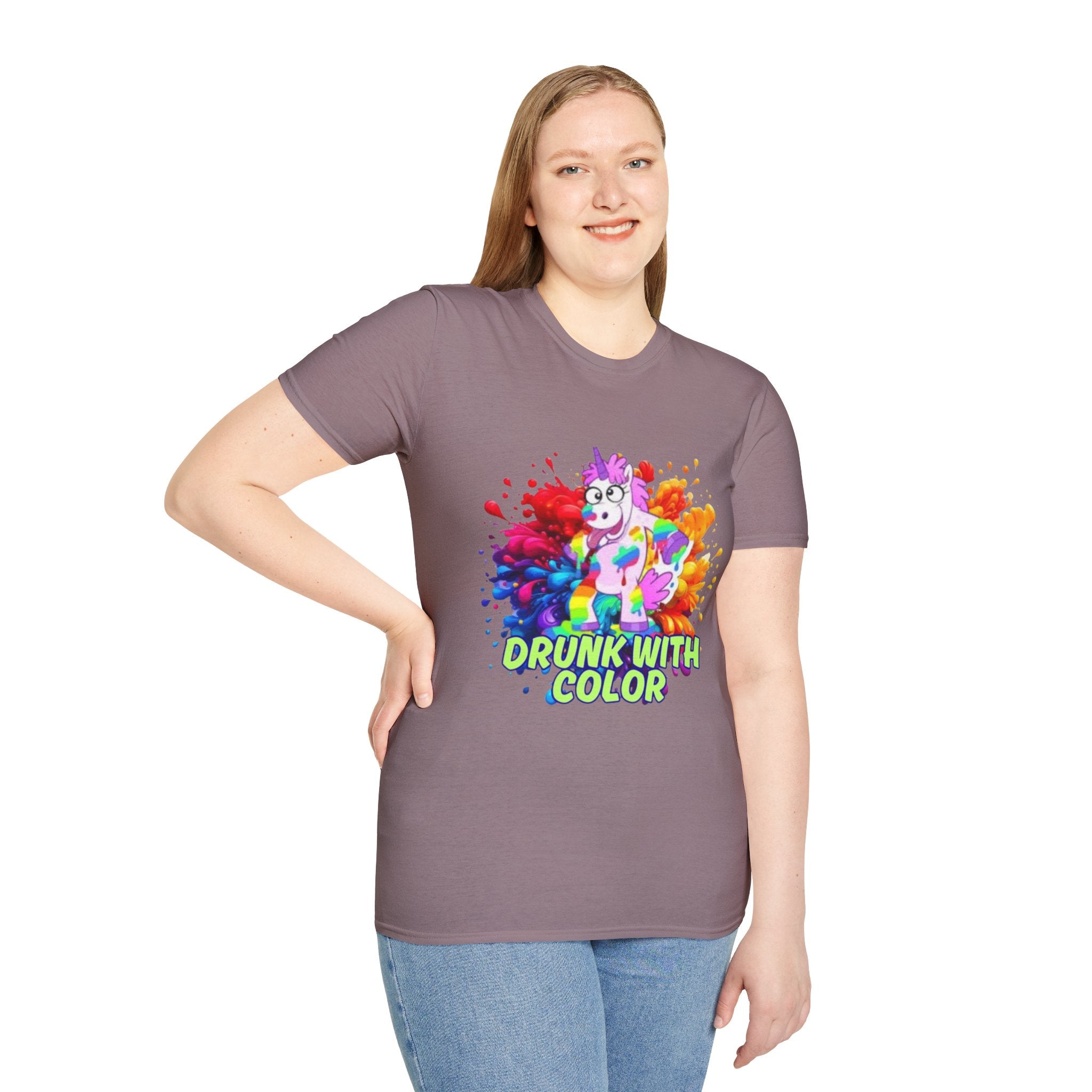 Drunk With Color Unicorn Unisex Softstyle T-Shirt