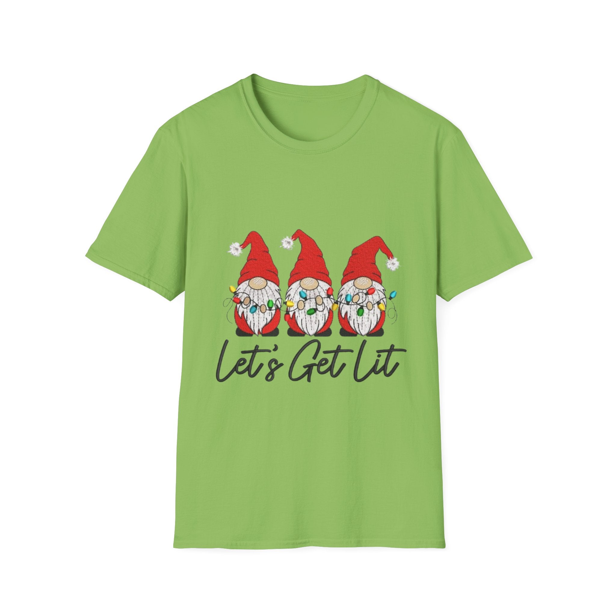 Let's Get Lit Gnome Unisex Softstyle T-Shirt