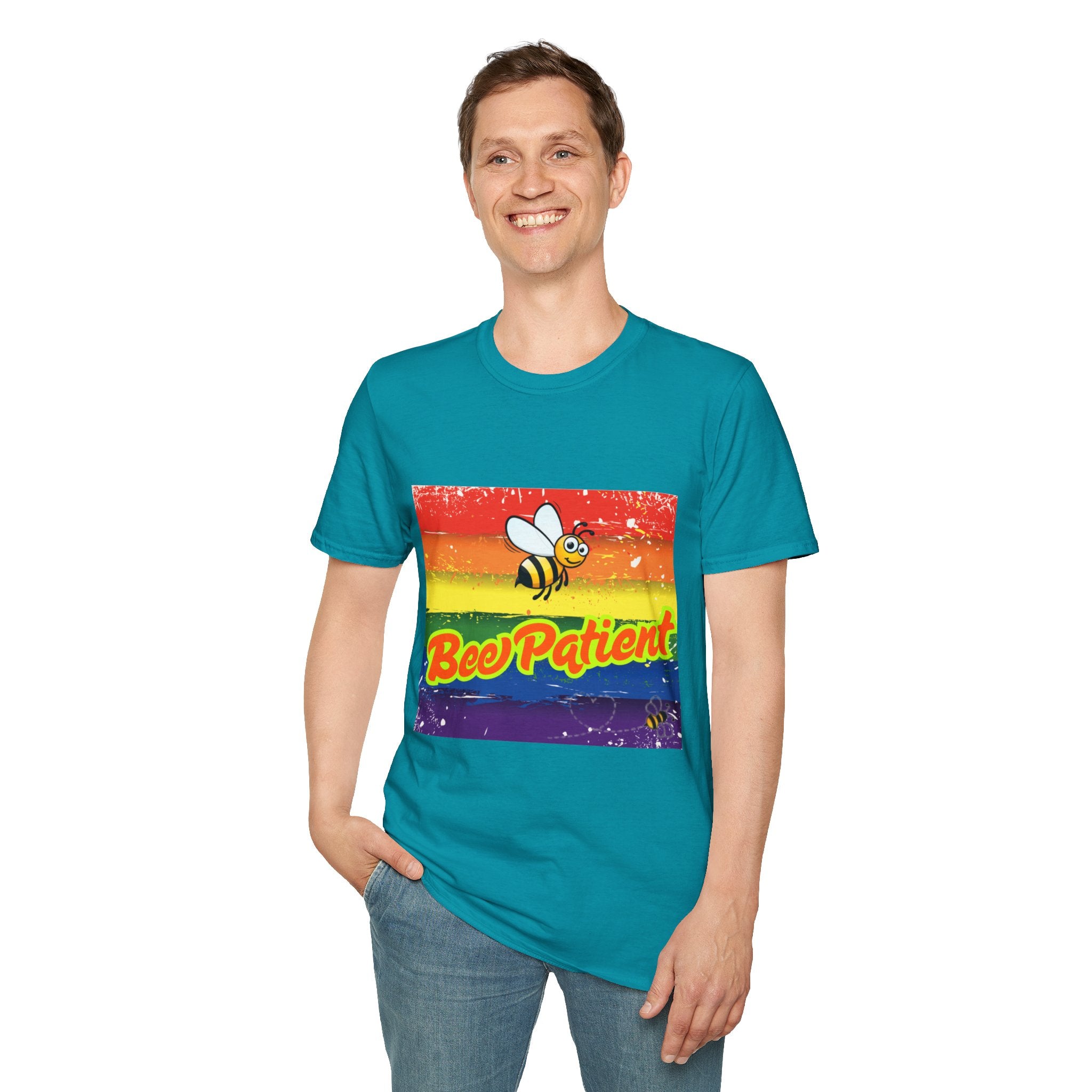 Bee Patient Rainbow Unisex Softstyle T-Shirt