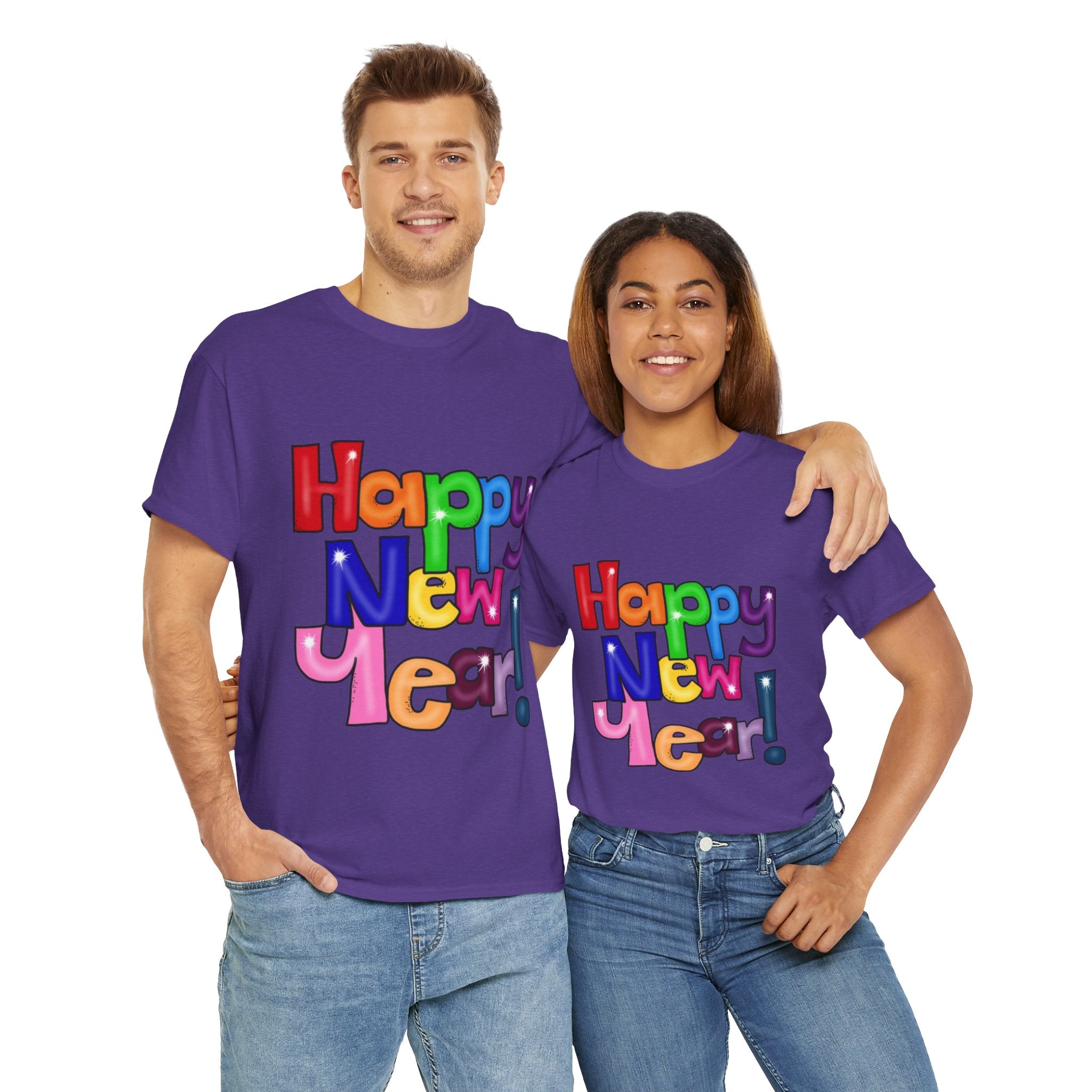 2026 Happy New Year DOUBLE SIDED Unisex Heavy Cotton T-Shirt