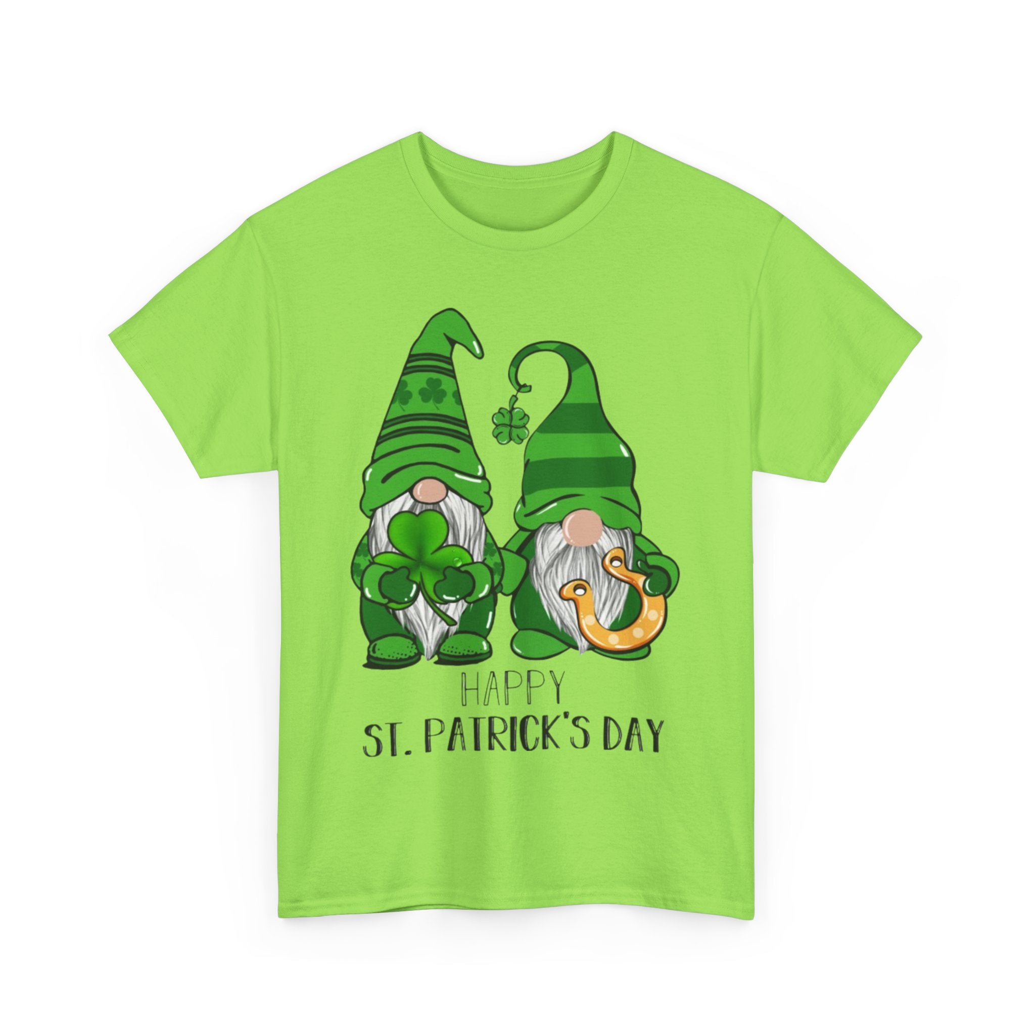 Happy St. Patrick's Day Gnome Unisex Heavy Cotton T-Shirt