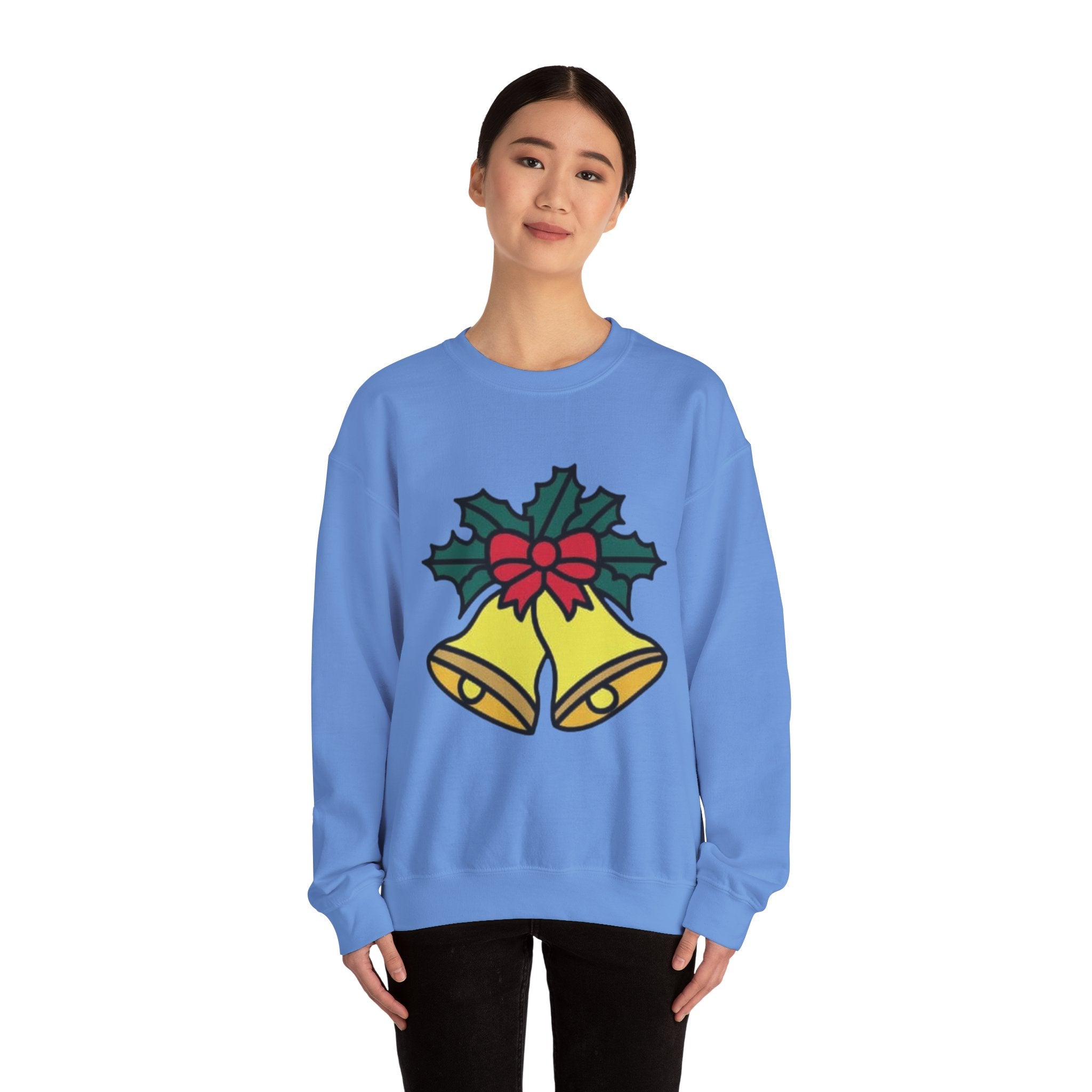 Festive Holiday Bells & Holly Unisex Heavy Blend™ Crewneck Sweatshirt