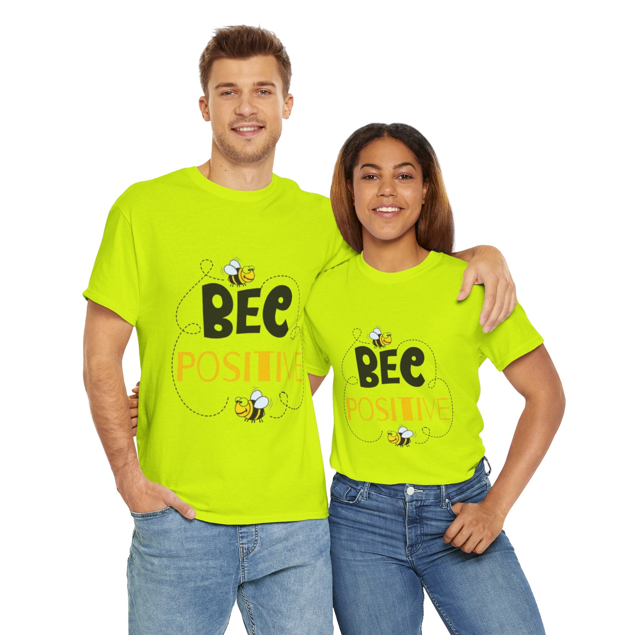 Bee Positive Unisex Heavy Cotton T-Shirt