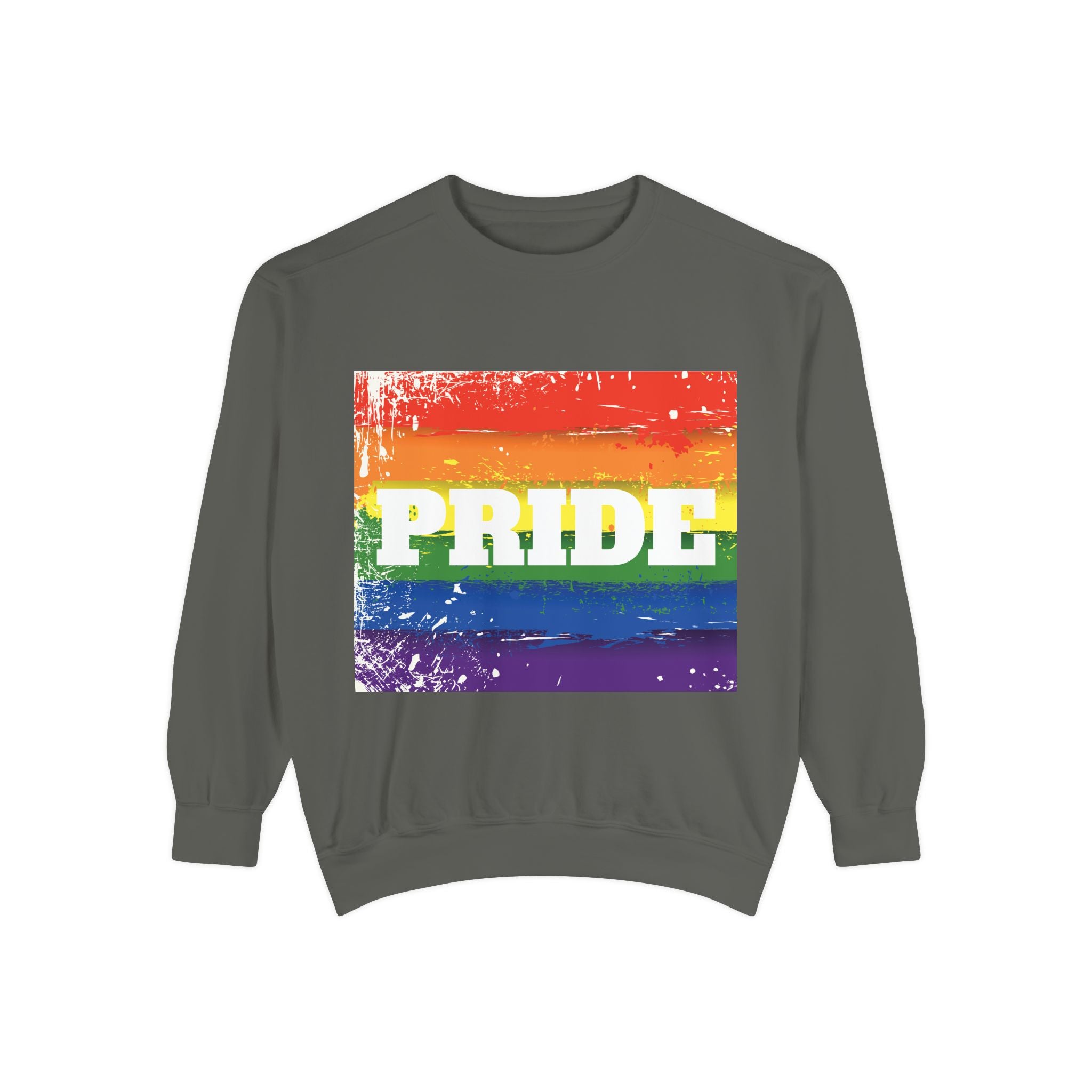 Pride Rainbow Unisex Garment-Dyed Sweatshirt