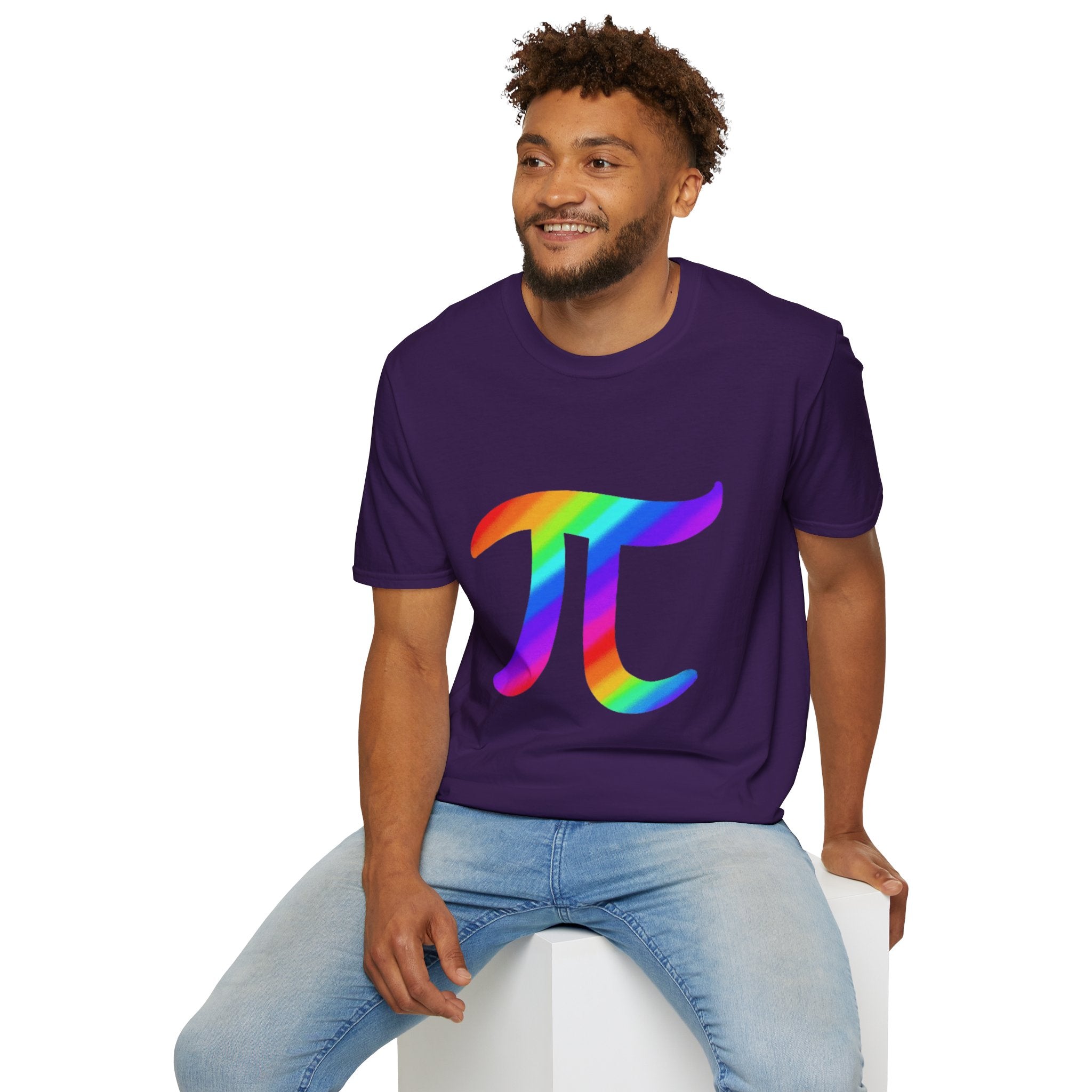 Rainbow Pi Symbol Unisex Softstyle T-Shirt