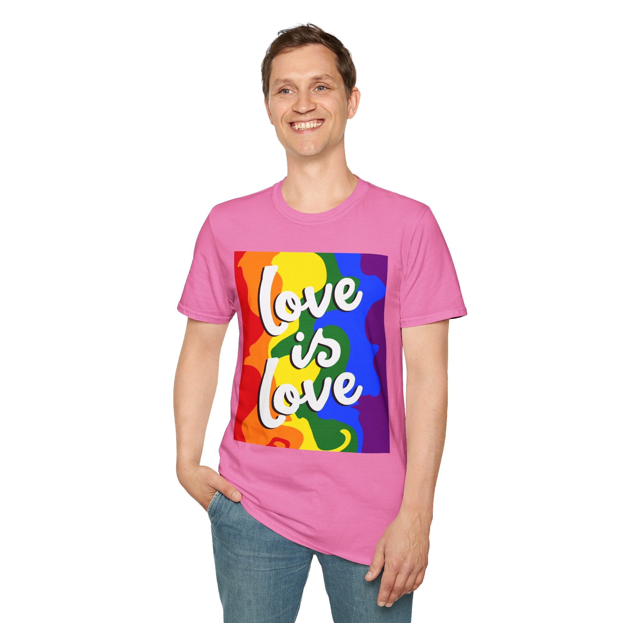 Colorful Pride Love is Love Unisex Softstyle T-Shirt