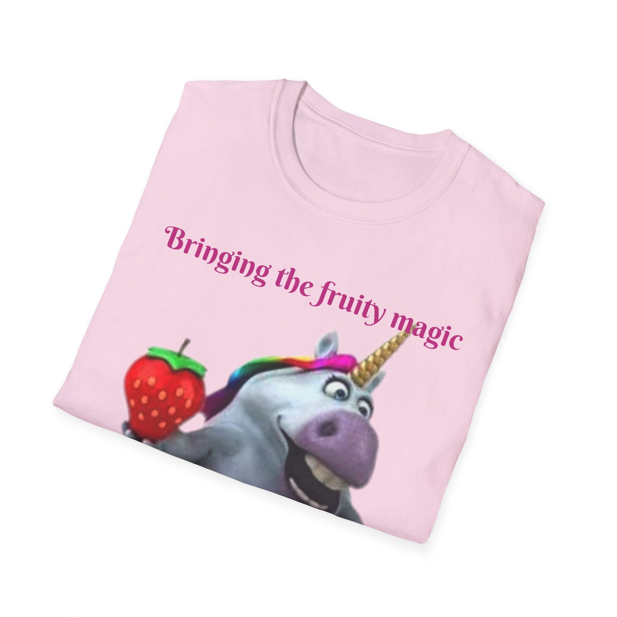 Bringing The Fruity Magic With Every Fabulous Bite Unicorn Unisex Softstyle T-Shirt