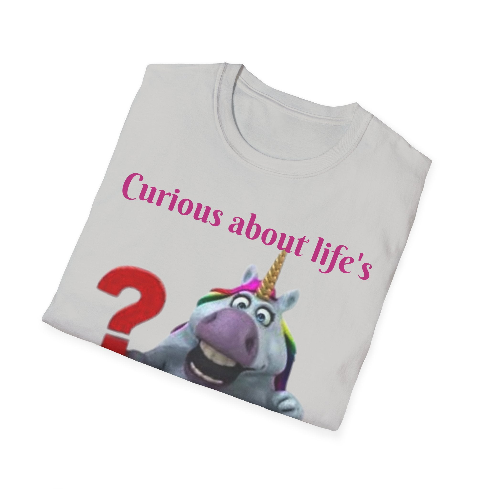 Curious About Life's Magical Mysteries Unicorn Unisex Softstyle T-Shirt