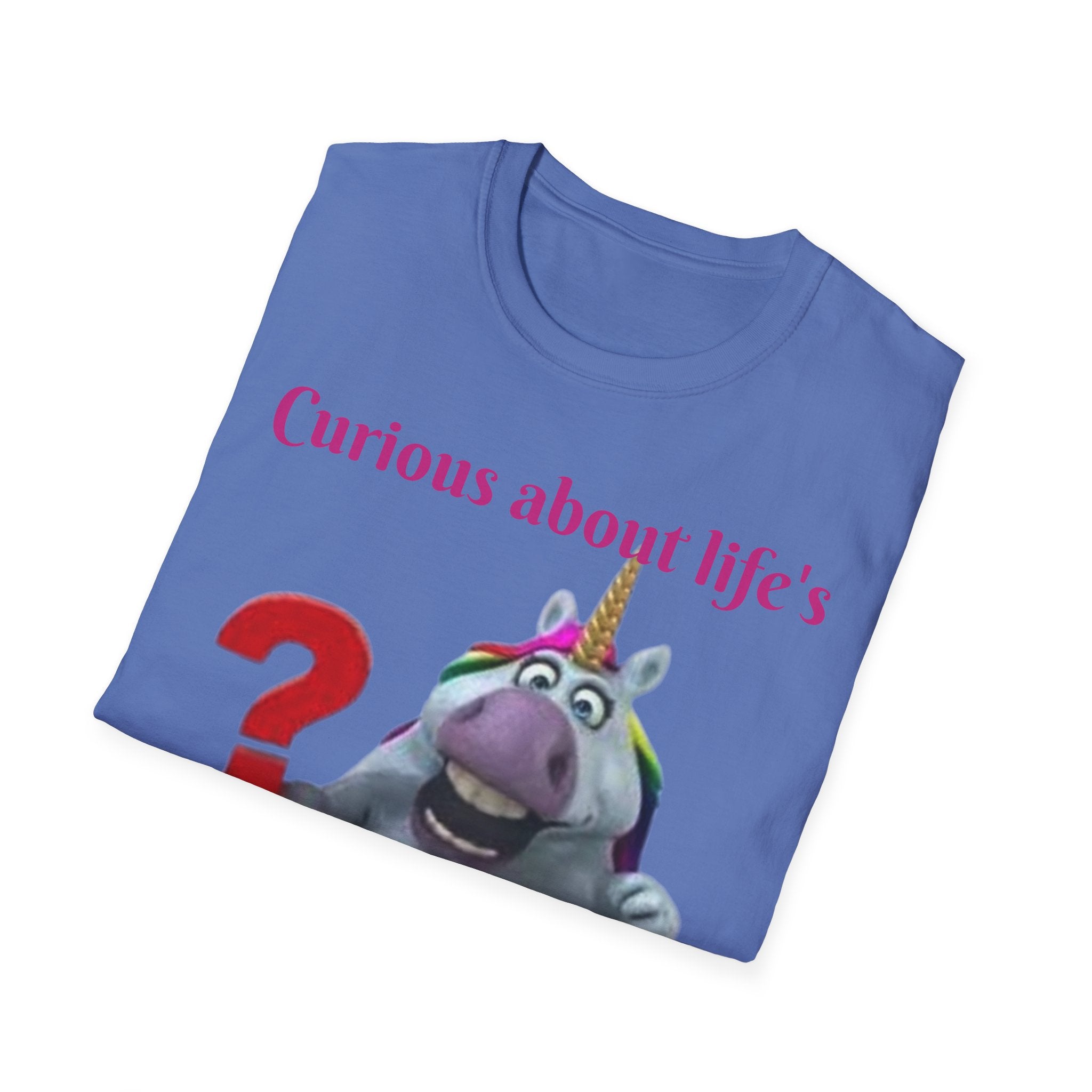 Curious About Life's Magical Mysteries Unicorn Unisex Softstyle T-Shirt