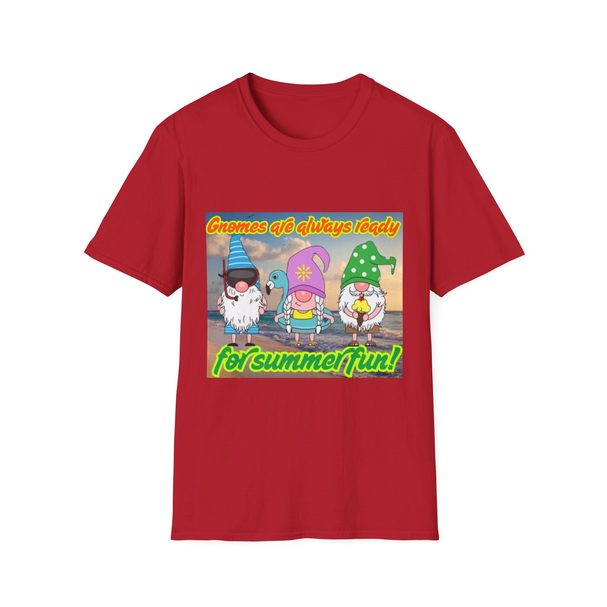 Gnomes Are Always Ready For Summer Fun! Unisex Softstyle T-Shirt
