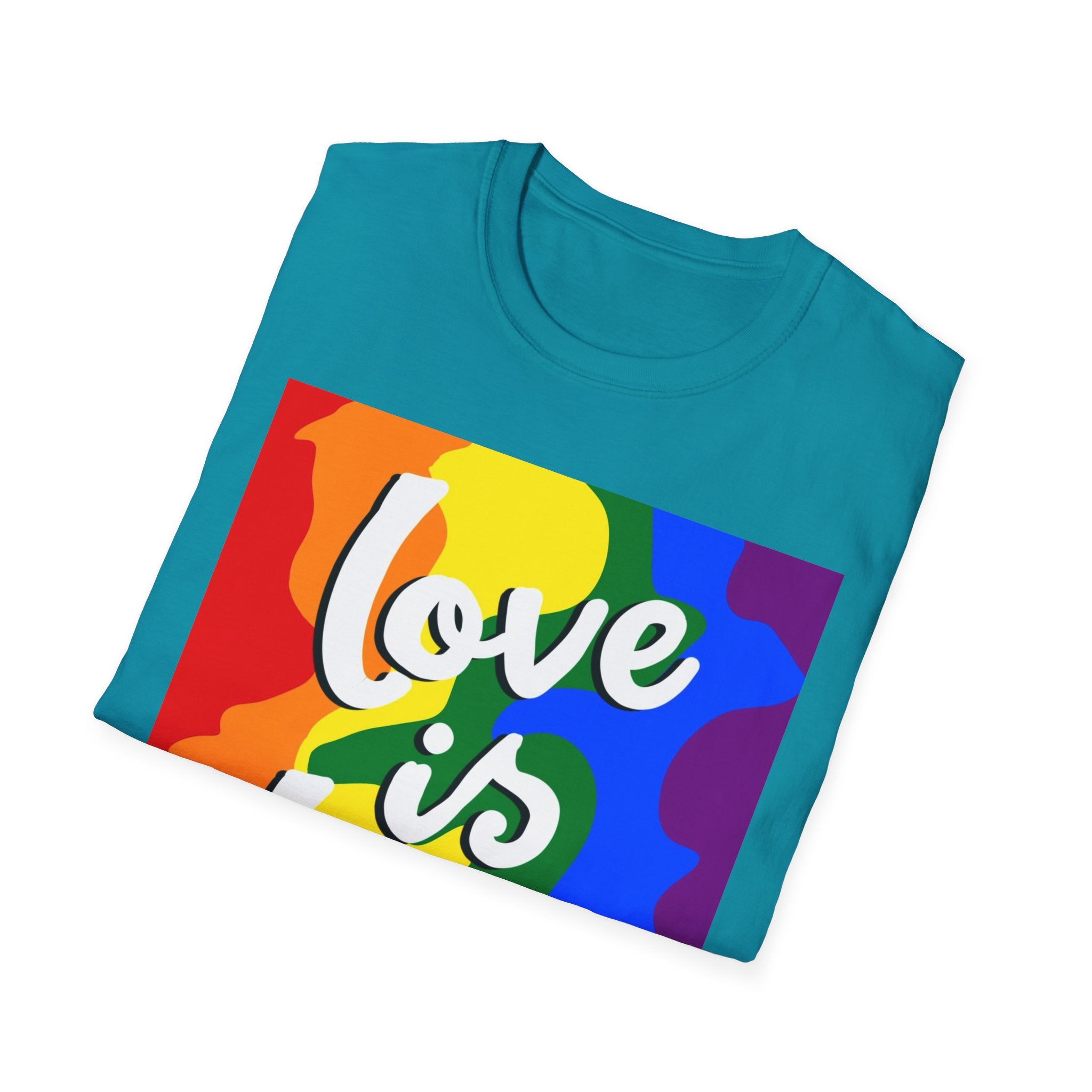 Colorful Pride Love is Love Unisex Softstyle T-Shirt