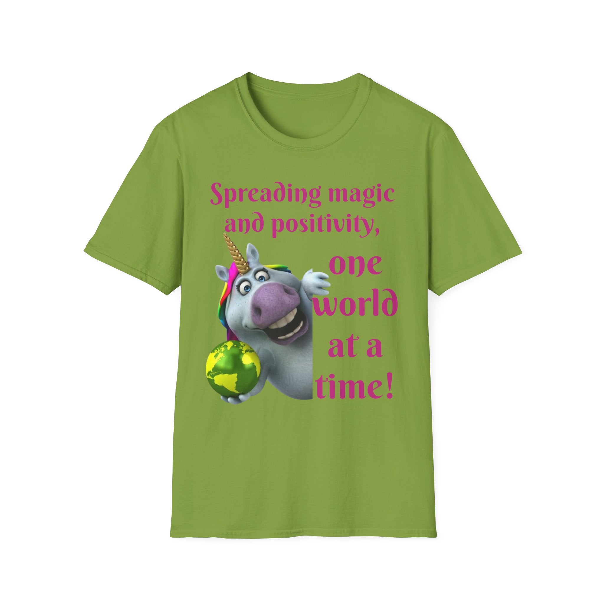 Spreading Magic And Positivity, One World At A Time! Unisex Softstyle T-Shirt