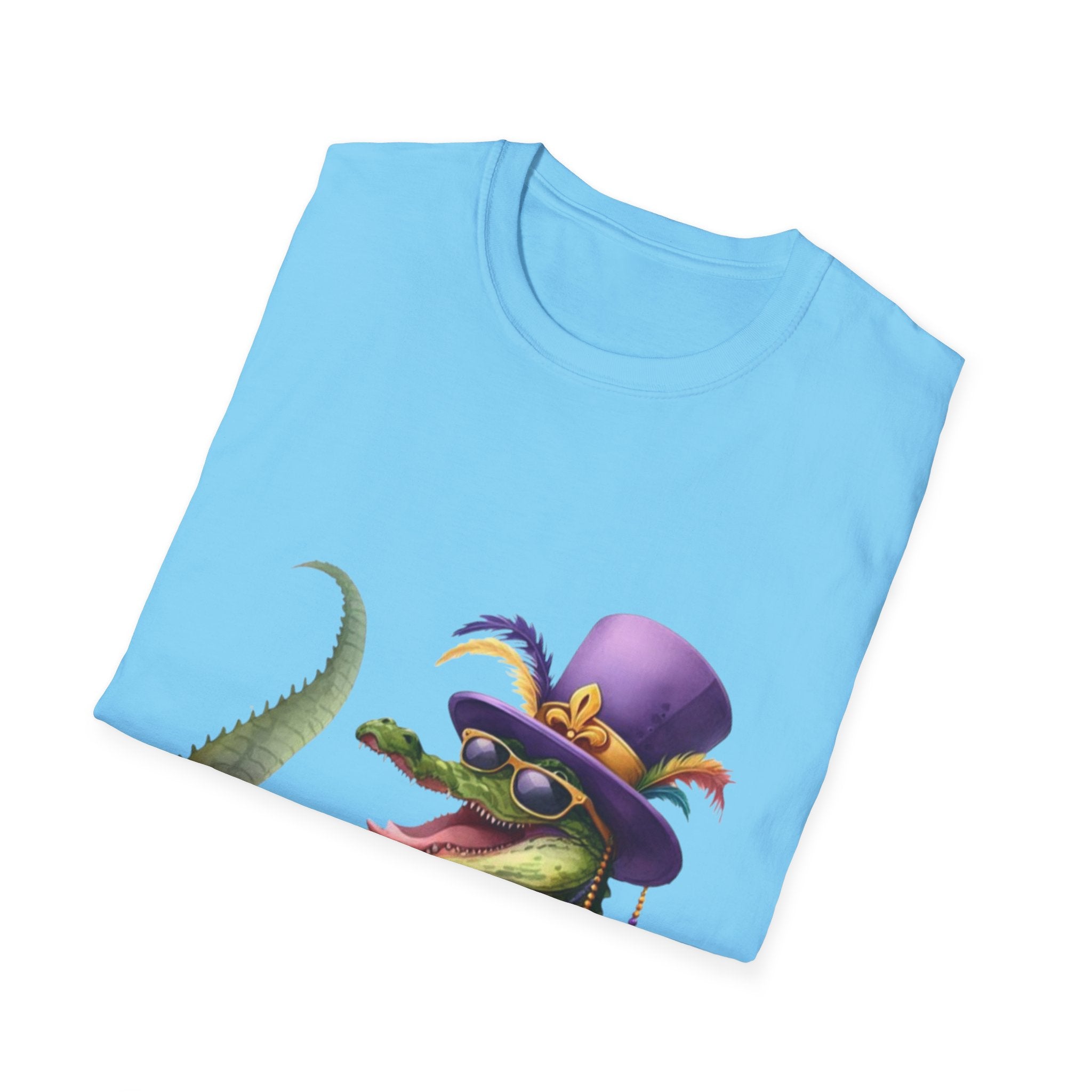 Mardi Gras Alligator Unisex Softstyle T-Shirt
