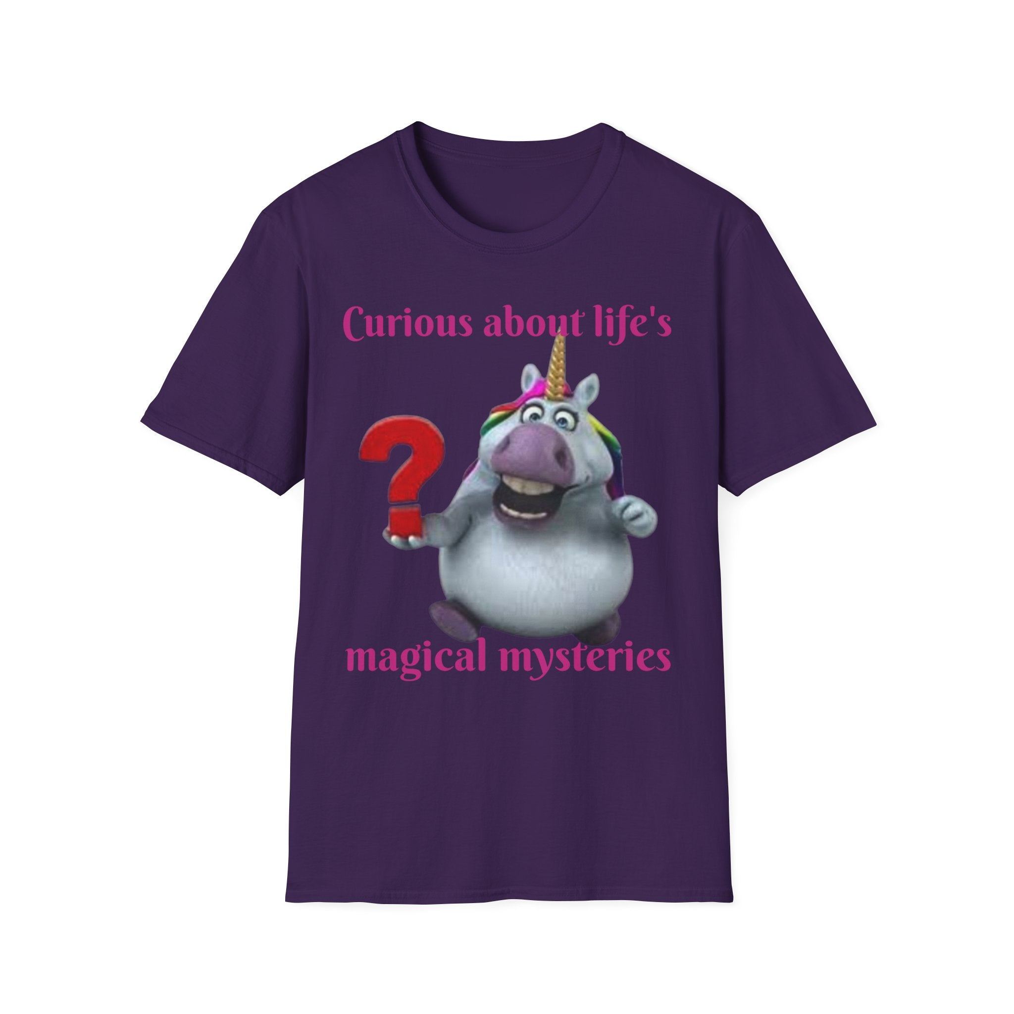Curious About Life's Magical Mysteries Unicorn Unisex Softstyle T-Shirt