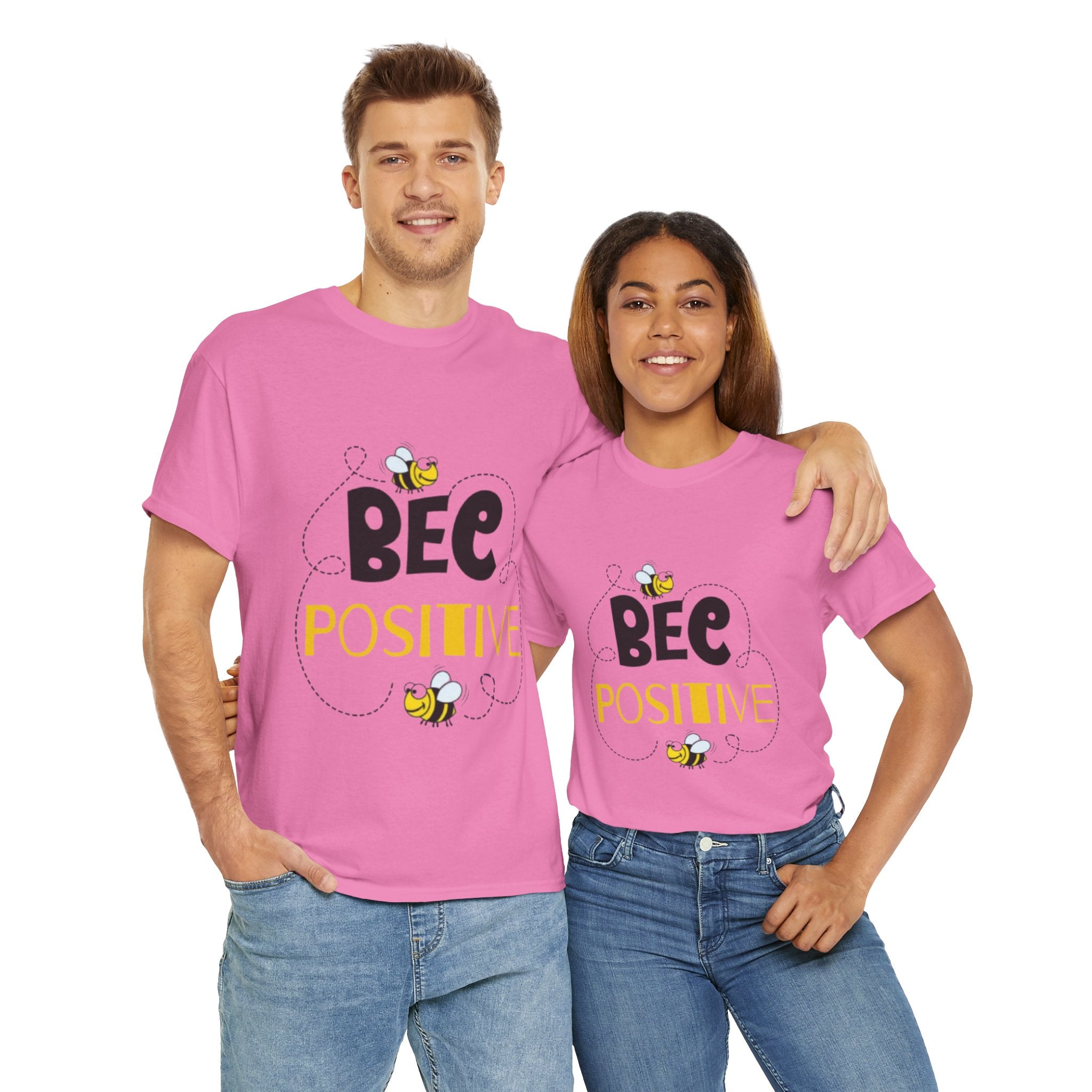 Bee Positive Unisex Heavy Cotton T-Shirt