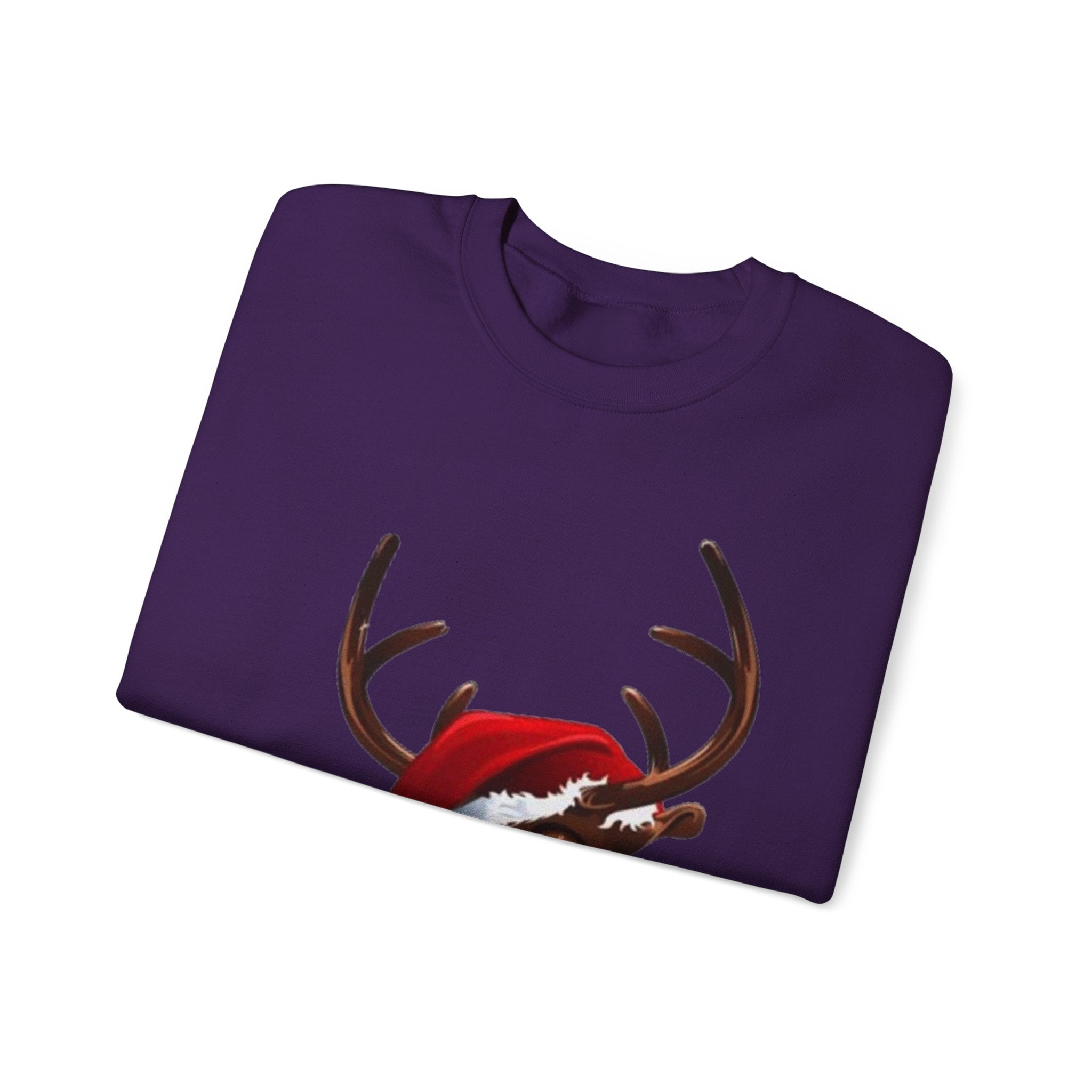 Festive Reindeer Unisex Heavy Blend™ Crewneck Sweatshirt