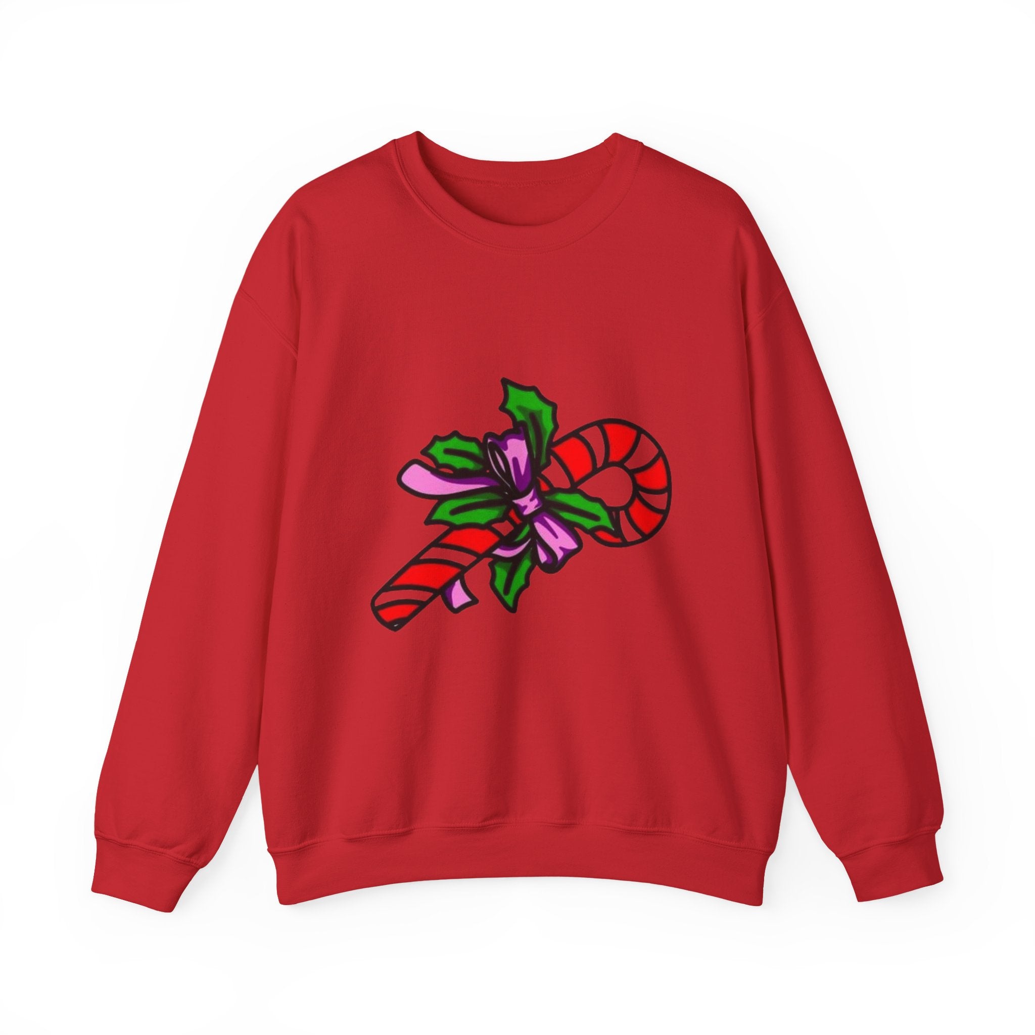 Festive Candy Cane Unisex Heavy Blend™ Crewneck Sweatshirt