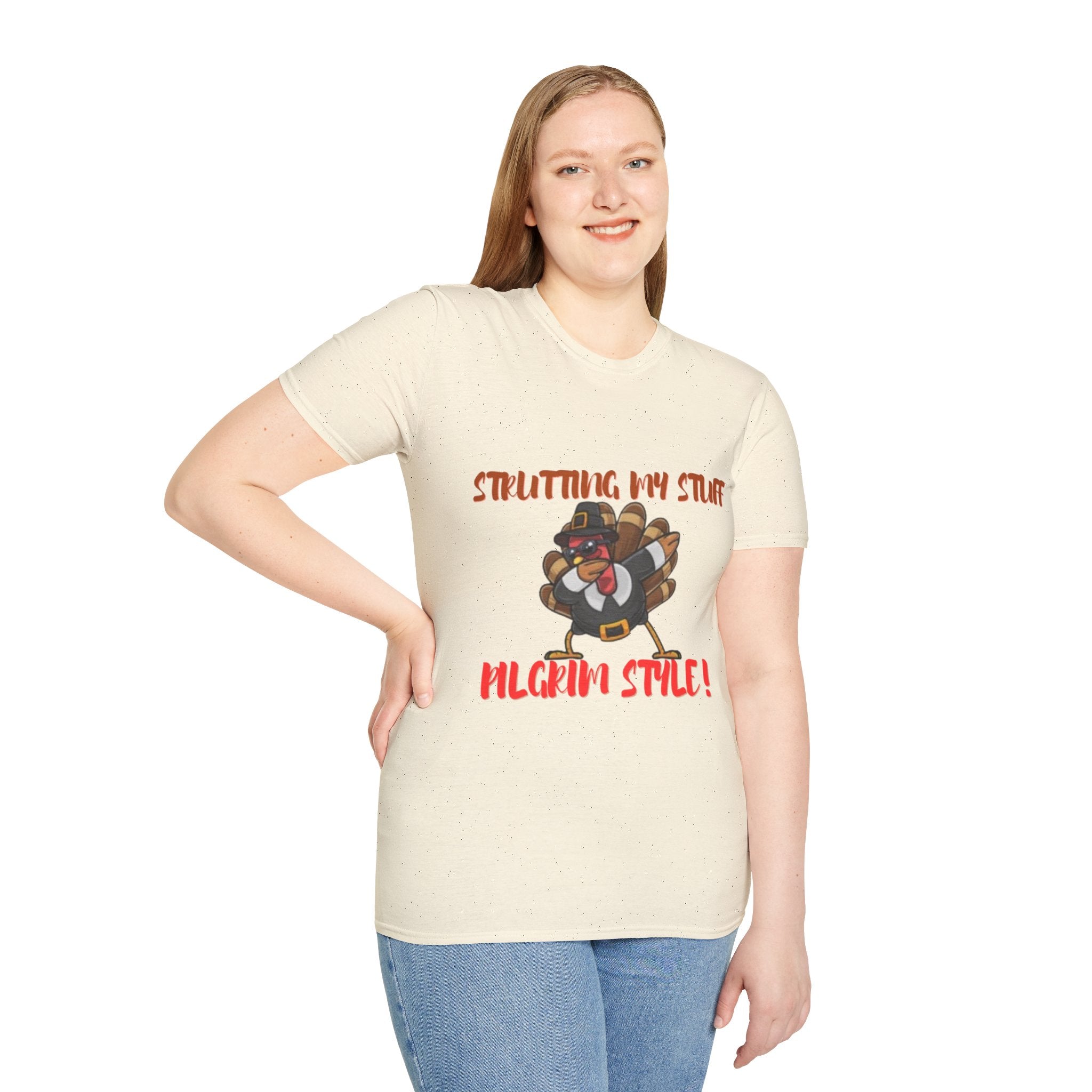 Strutting My Stuff Pilgrim Style Unisex Softstyle T-Shirt
