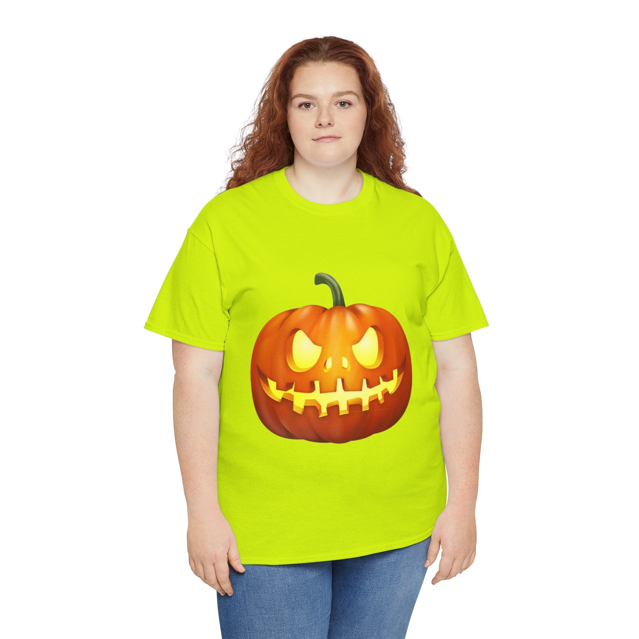 Halloween Pumpkin Unisex Heavy Cotton T-Shirt