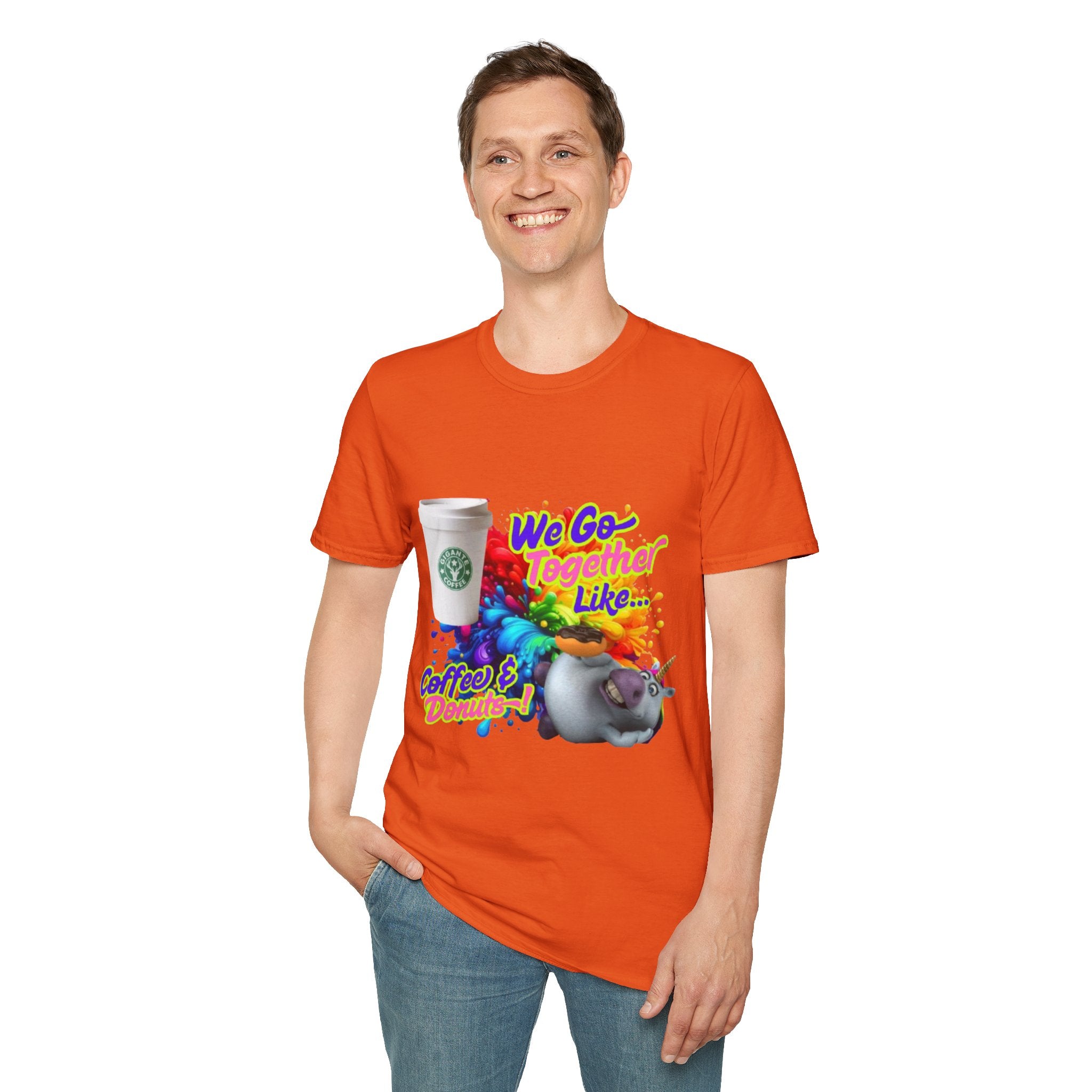 We Go Together Like Coffee & Donuts Unisex Softstyle T-Shirt