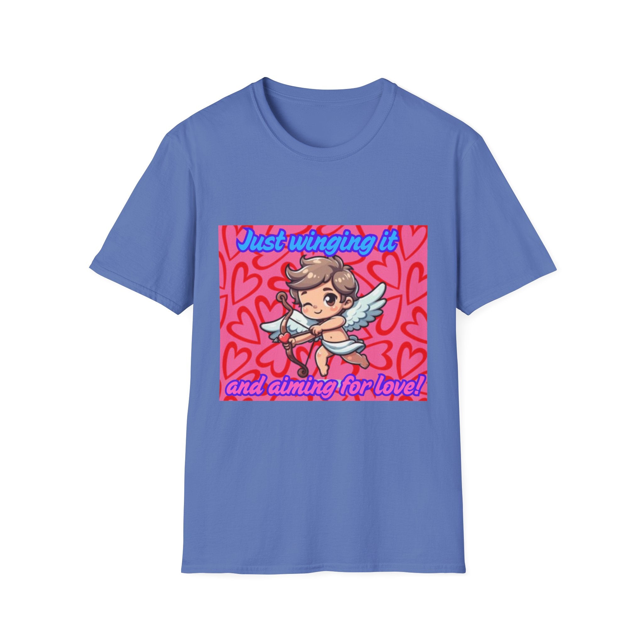 Just Winging It And Aiming For Love Unisex Softstyle T-Shirt
