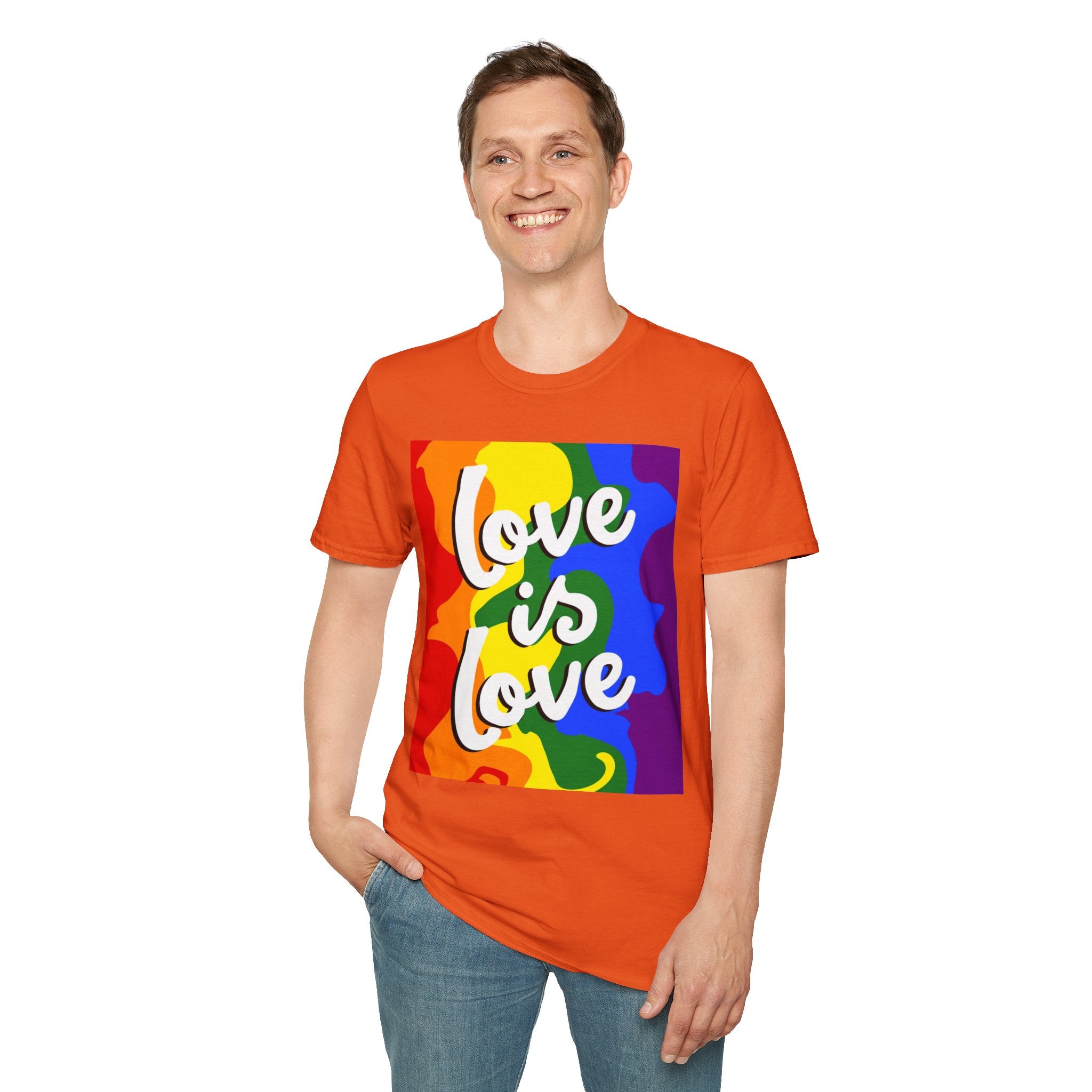 Colorful Pride Love is Love Unisex Softstyle T-Shirt