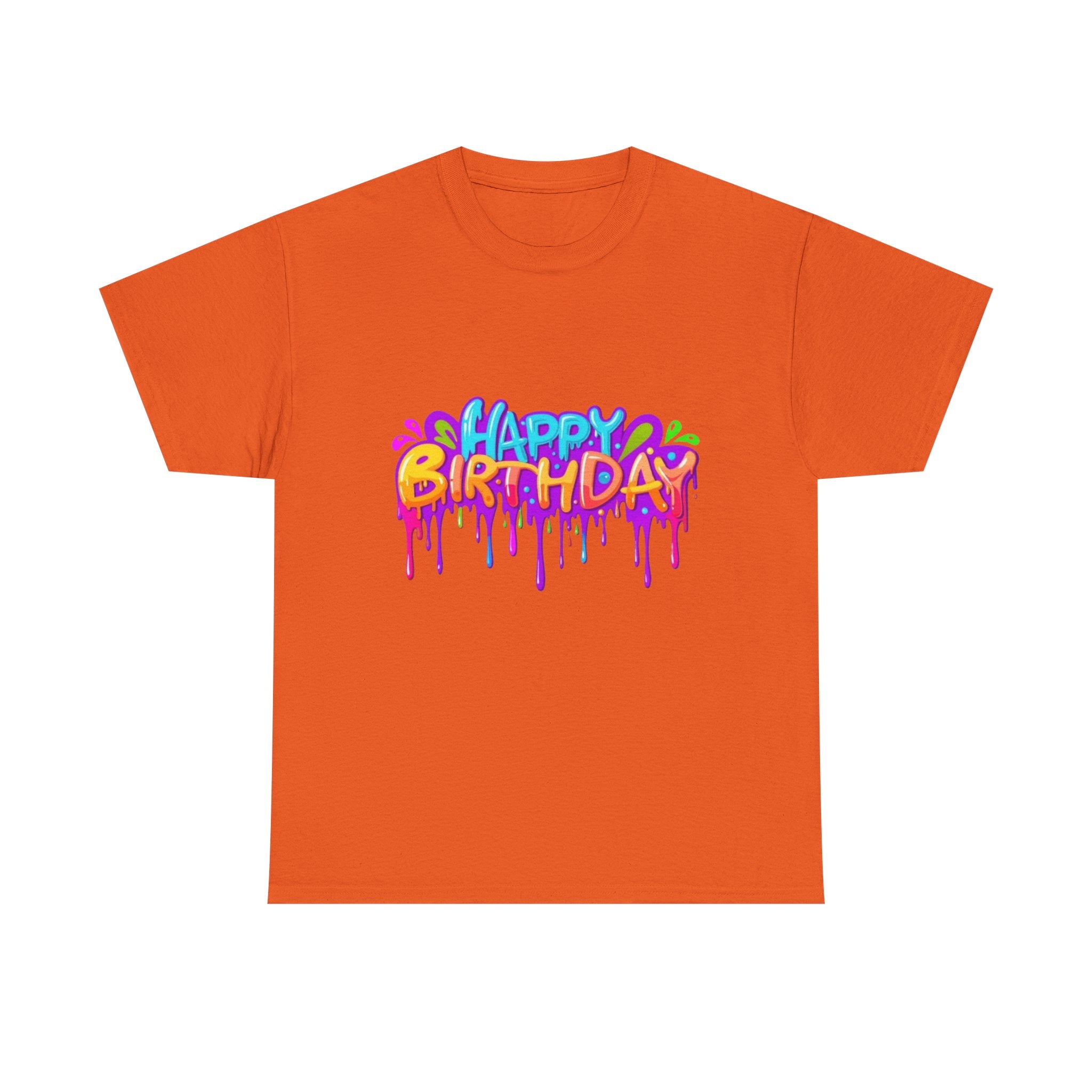 Happy Birthday Unisex Heavy Cotton T-Shirt Personalize It!