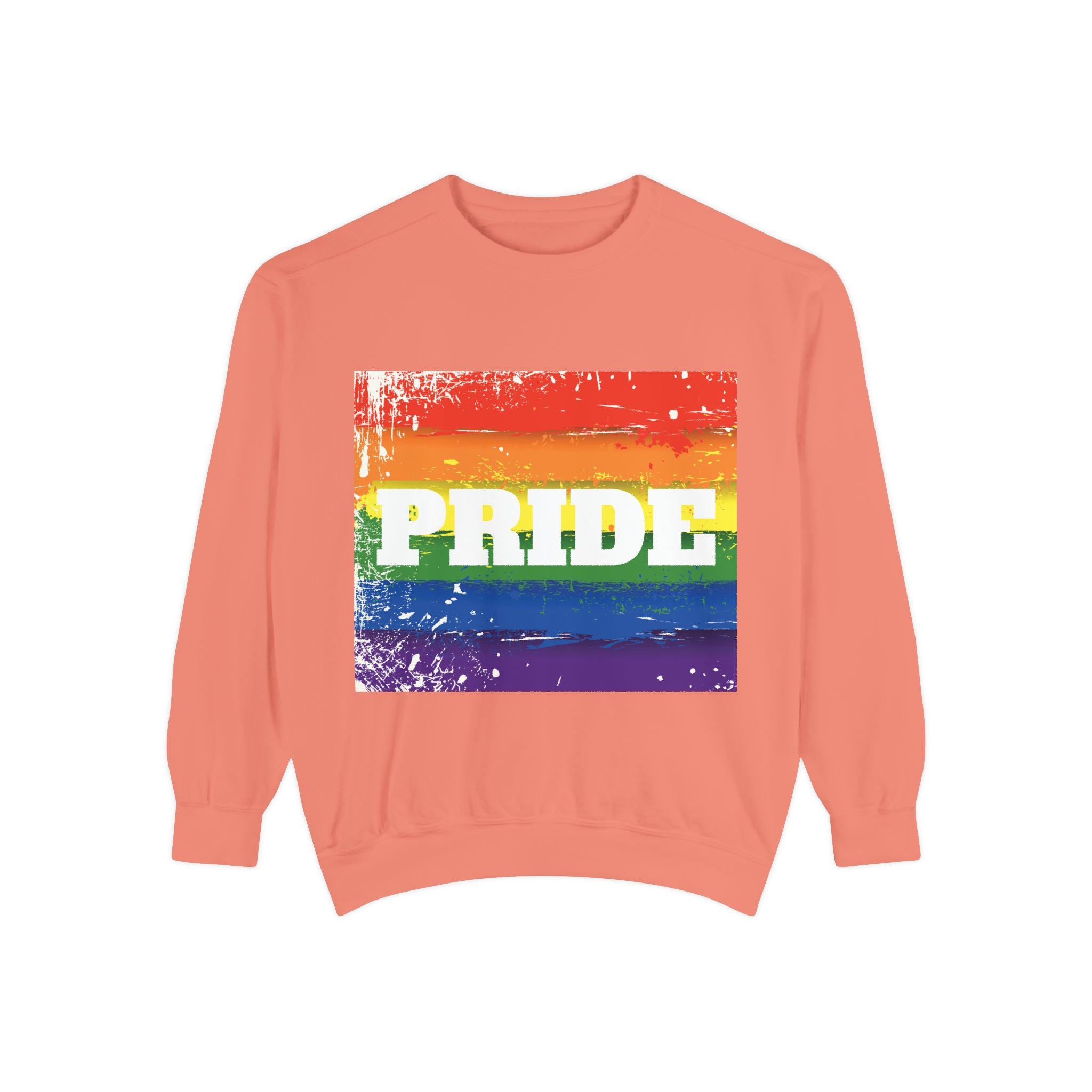 Pride Rainbow Unisex Garment-Dyed Sweatshirt