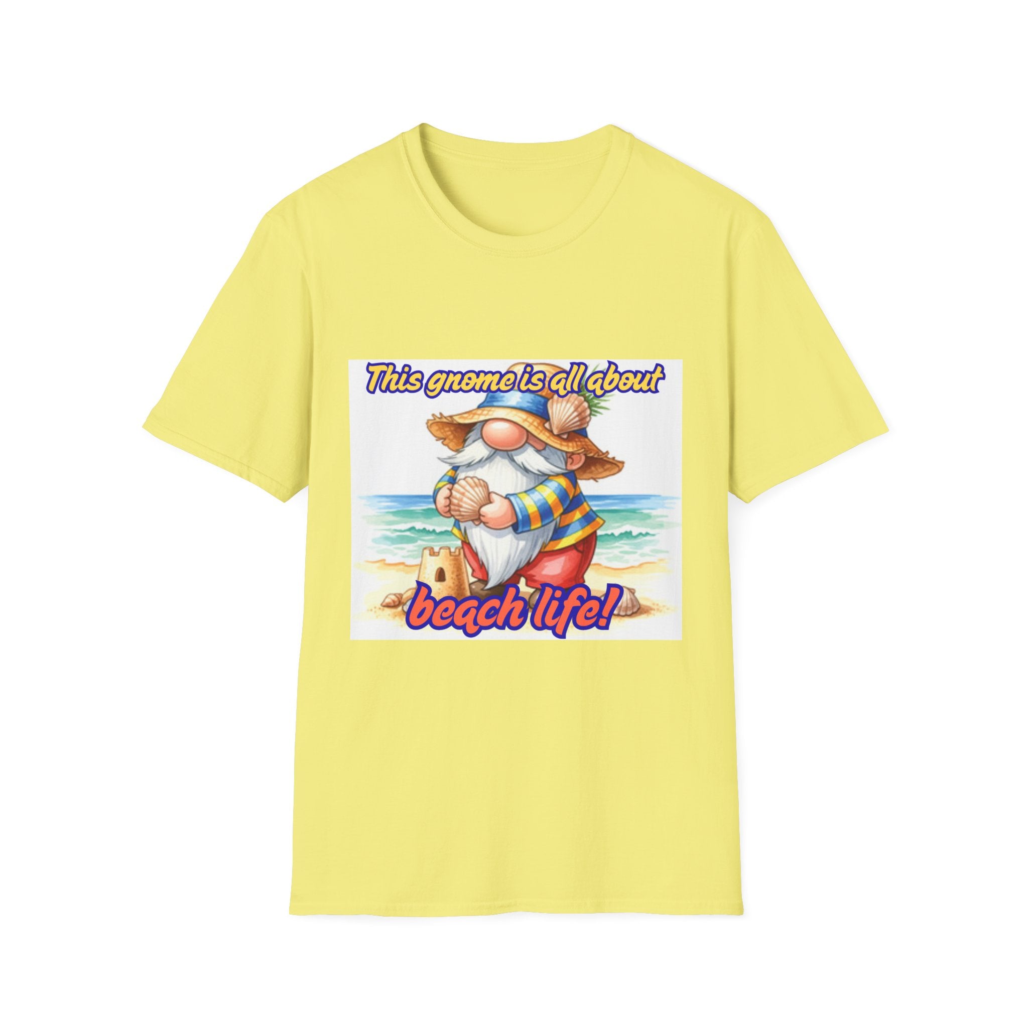 This Gnome Is All About Beach Life! Unisex Softstyle T-Shirt