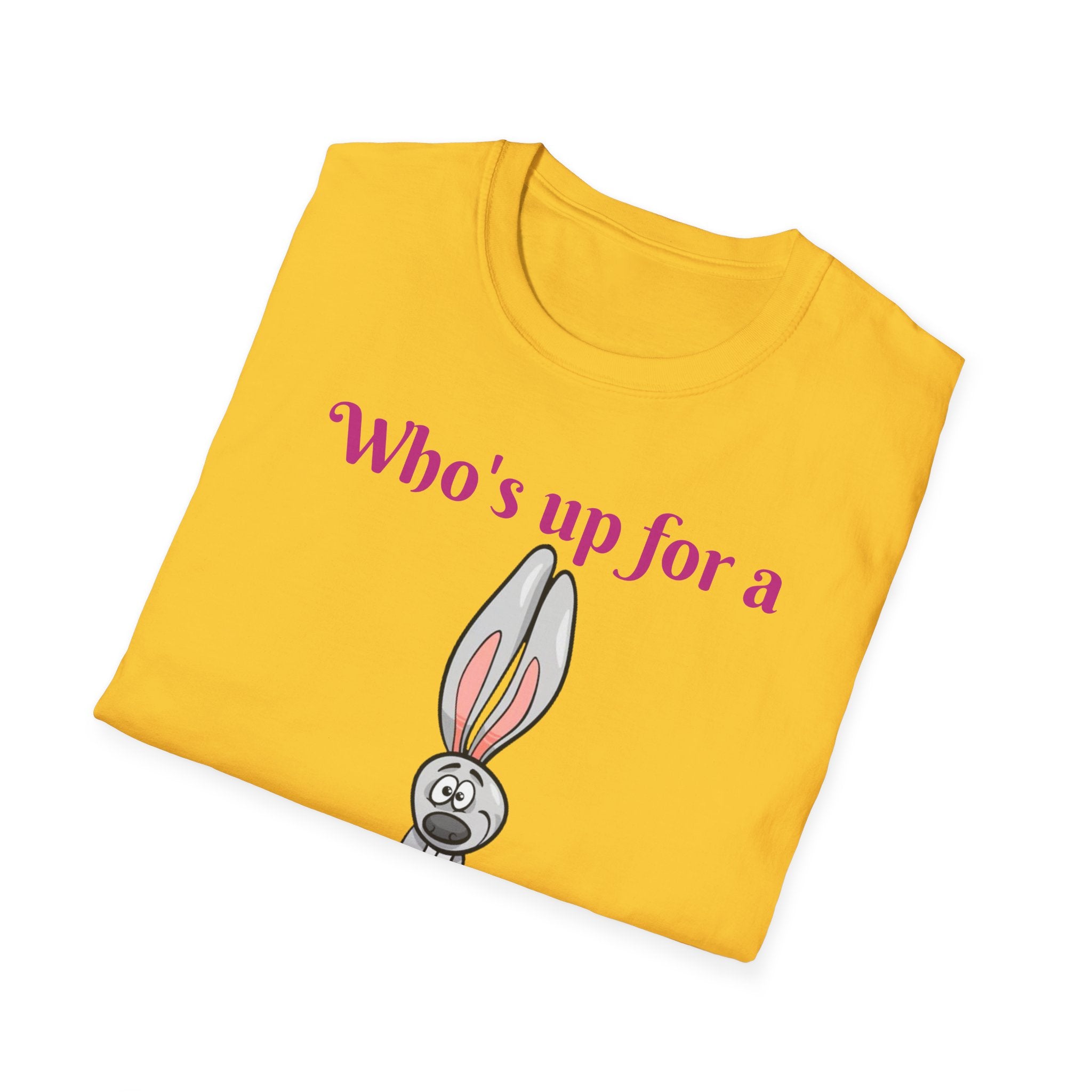 Who's Up For A Treasure Hunt Bunny Unisex Softstyle T-Shirt