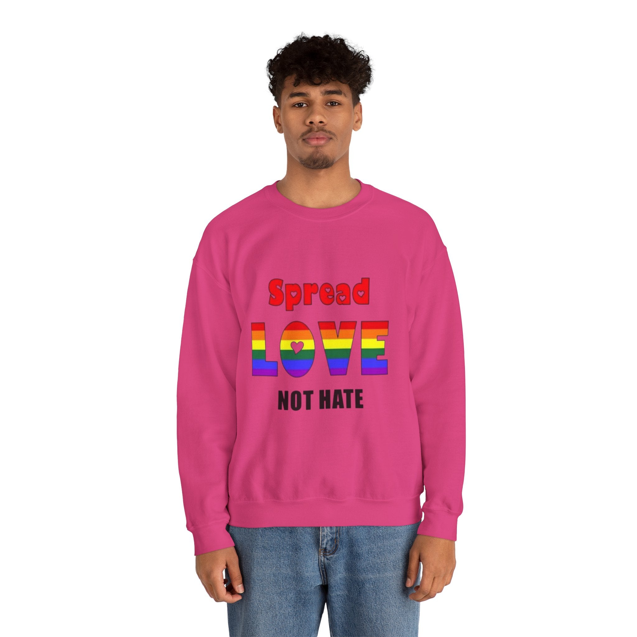 Spread Love Not Hate Unisex Crewneck Sweatshirt