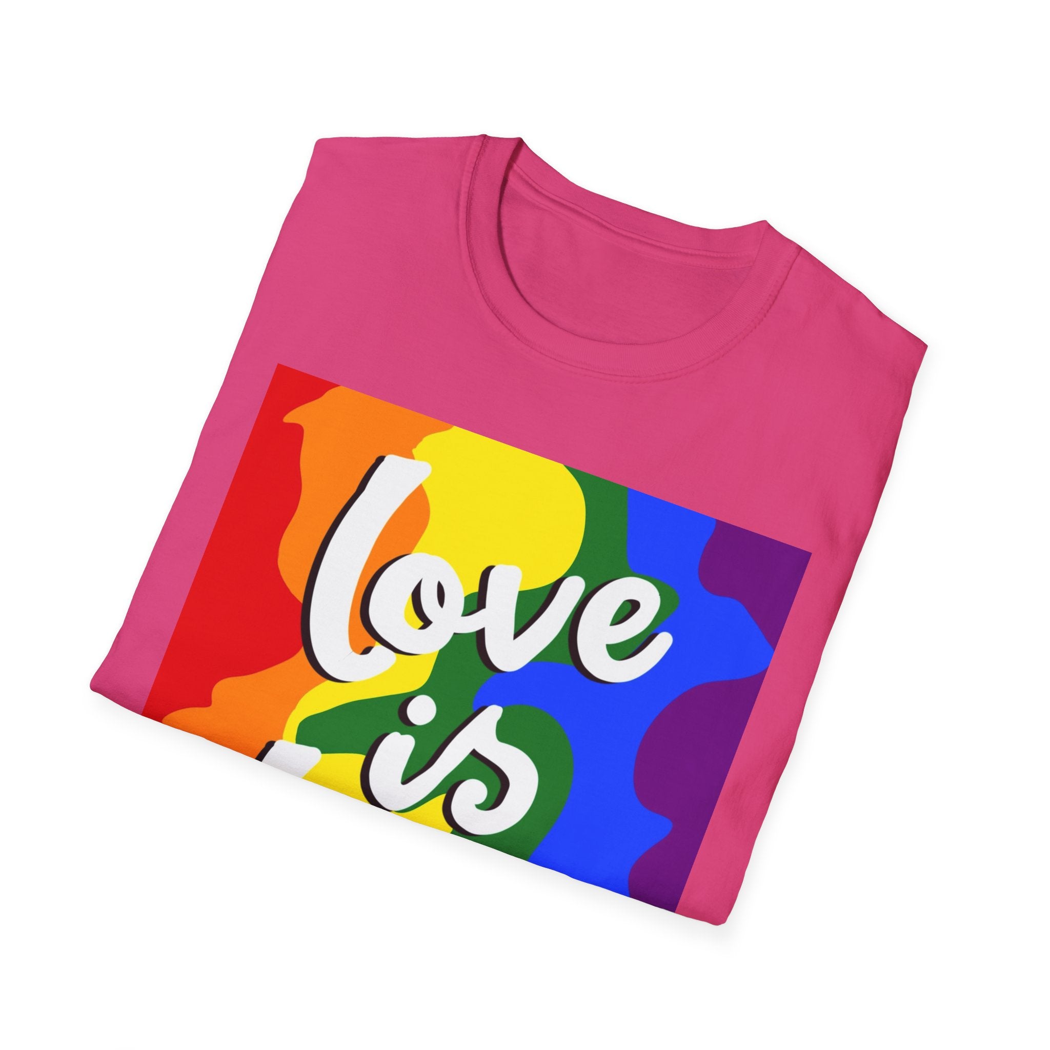 Colorful Pride Love is Love Unisex Softstyle T-Shirt