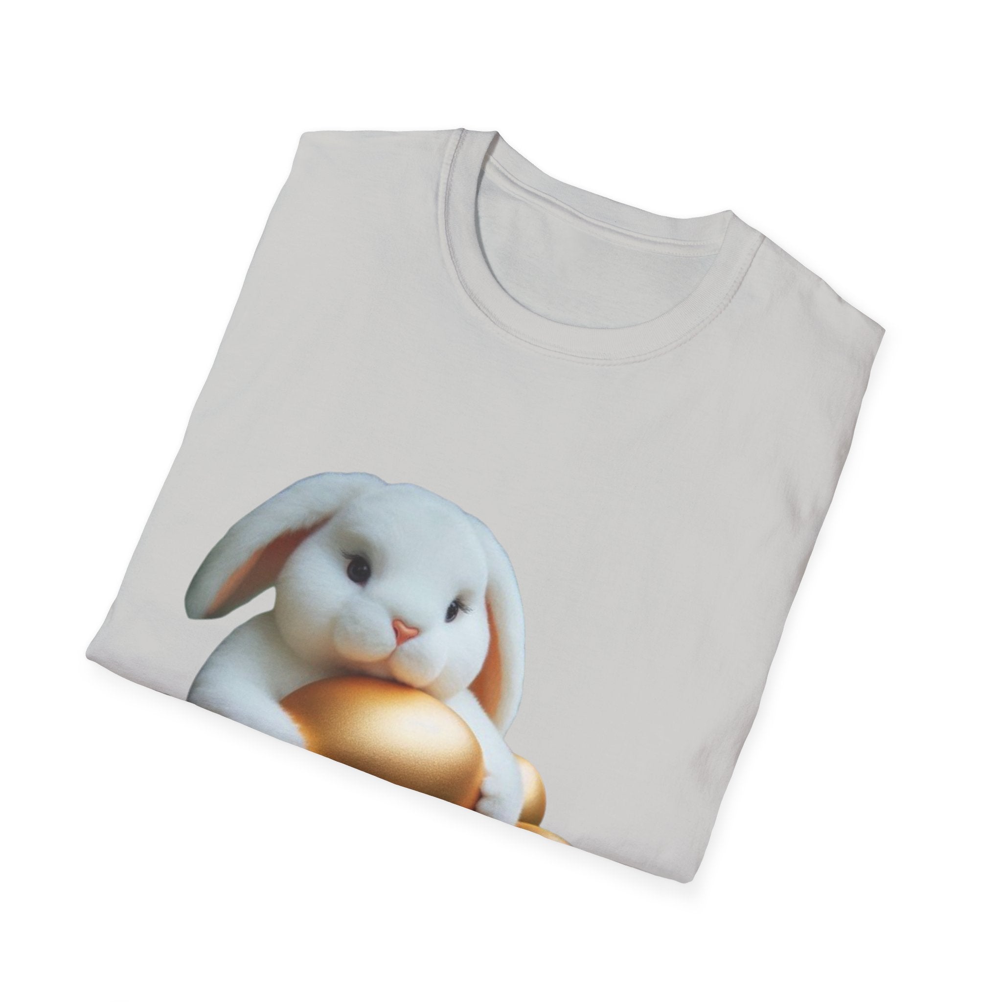 Easter Bunny And His Golden Eggs Unisex Softstyle T-Shirt