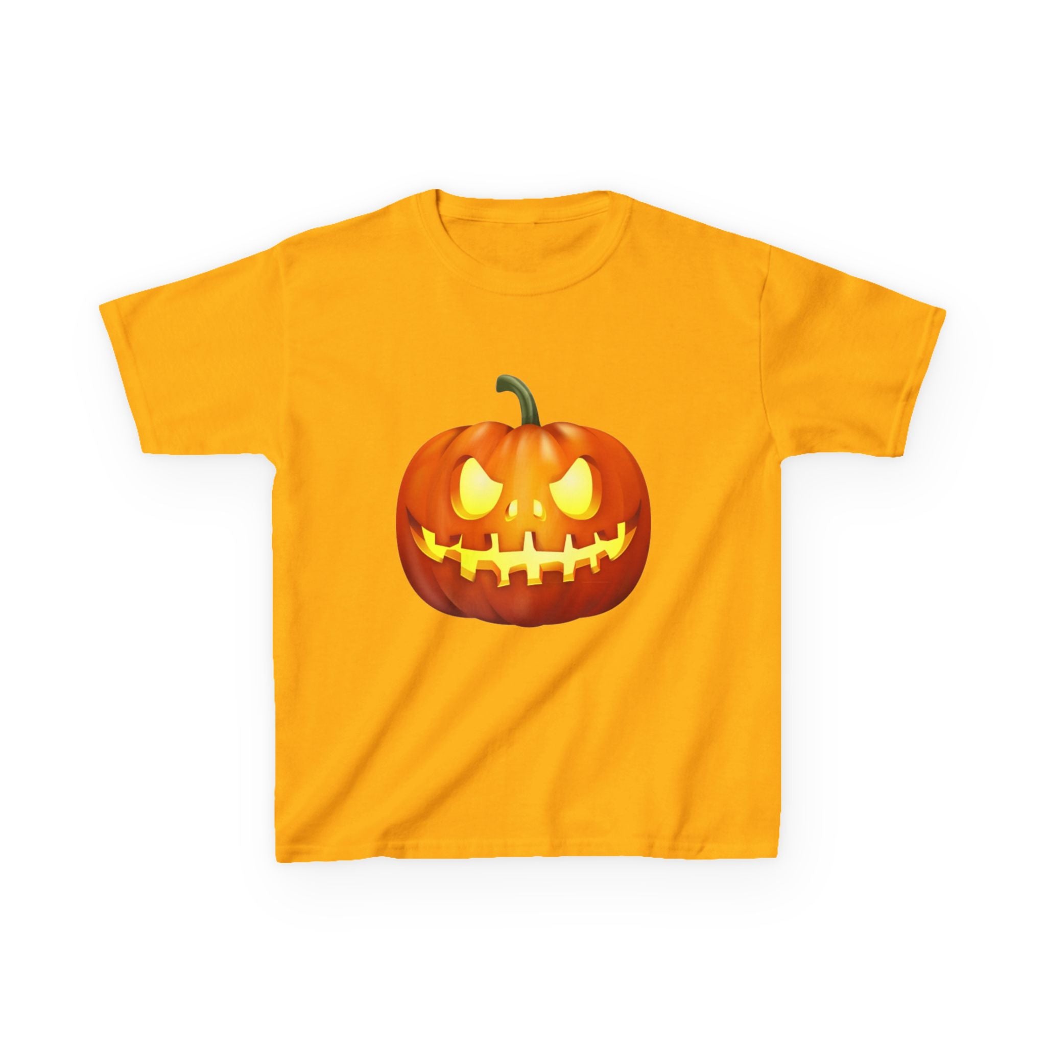 Halloween Pumpkin Kids Heavy Cotton Short Sleeve T-Shirt
