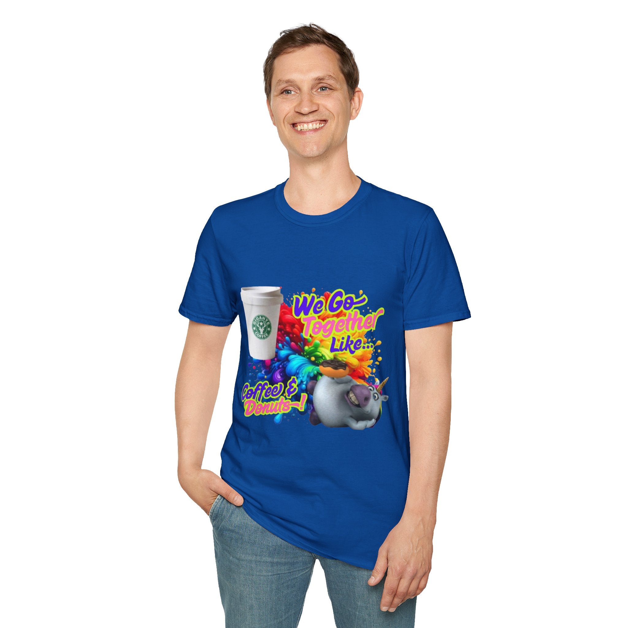 We Go Together Like Coffee & Donuts Unisex Softstyle T-Shirt