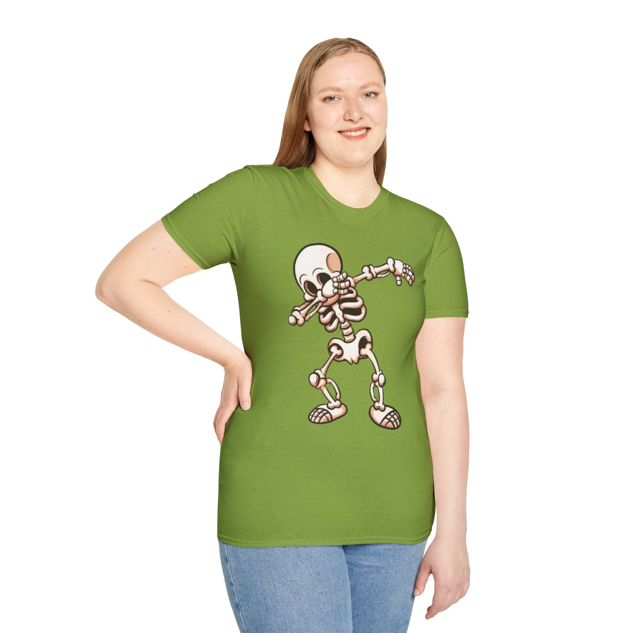 Dabbing Halloween Skeleton Unisex Softstyle T-Shirt